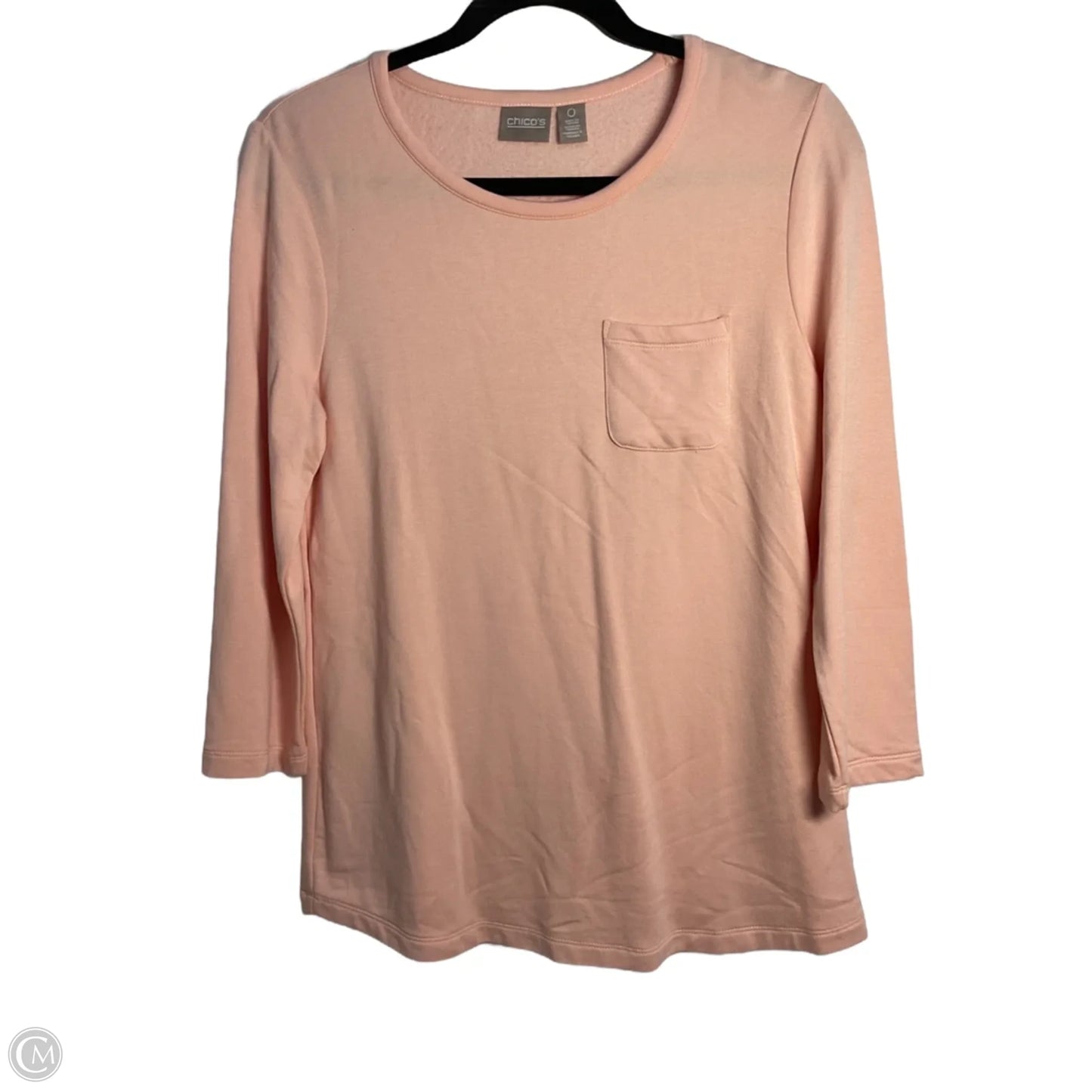 Top Long Sleeve By Chicos In Peach, Size: S