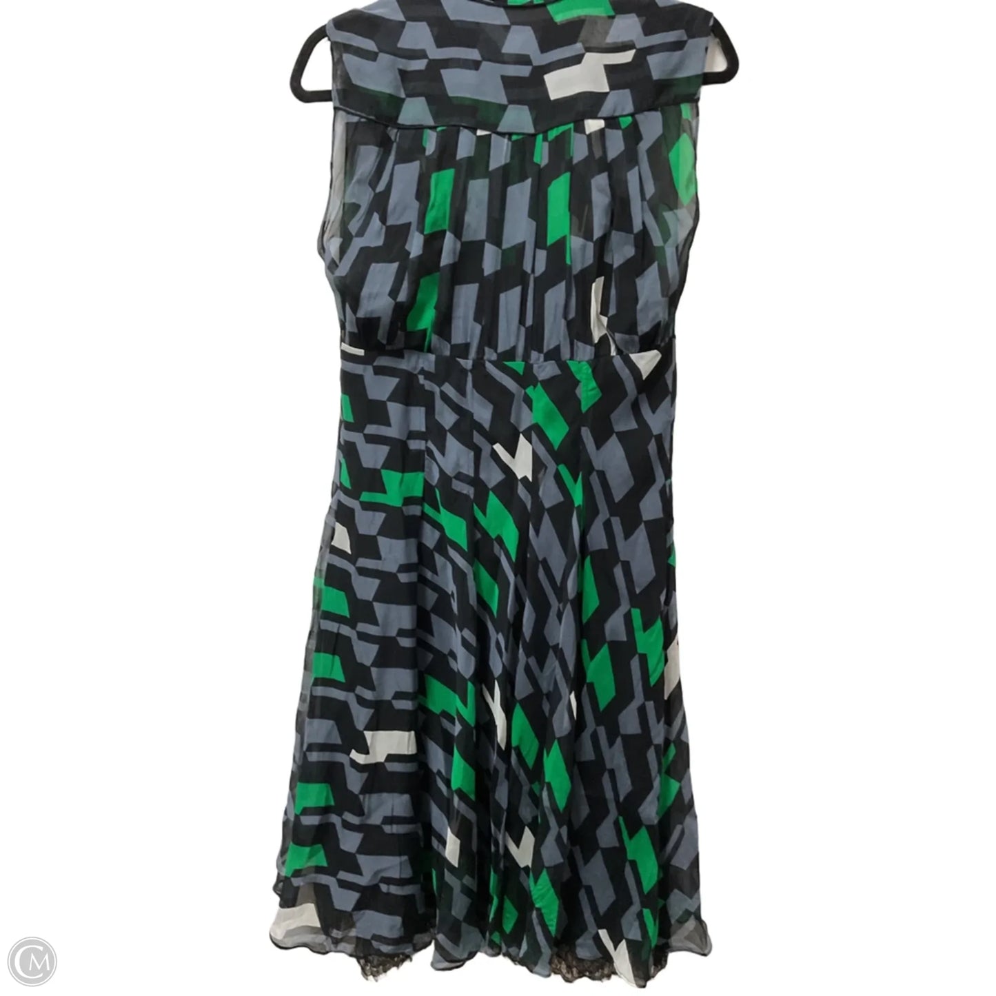 Dress Designer By Diane Von Furstenberg In Green & Grey, Size: 10