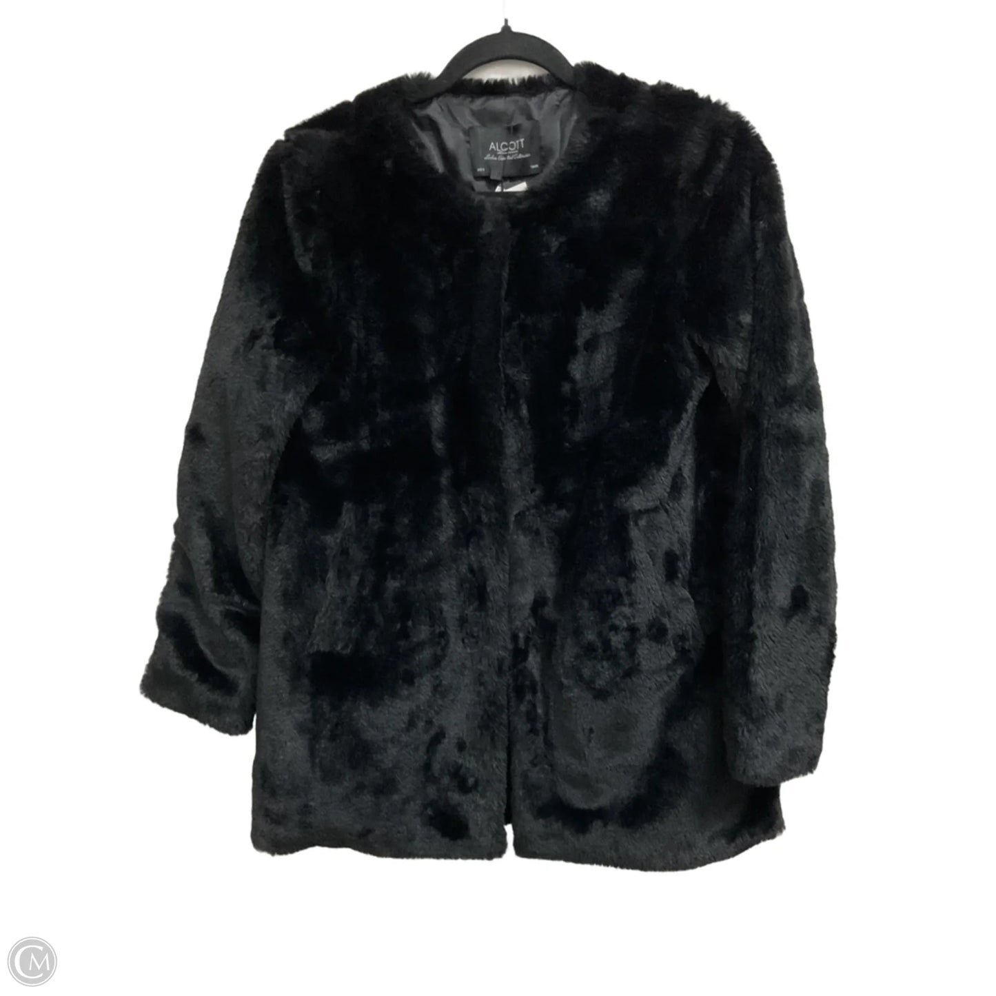 Coat Faux Fur & Sherpa By Clothes Mentor In Black, Size: S