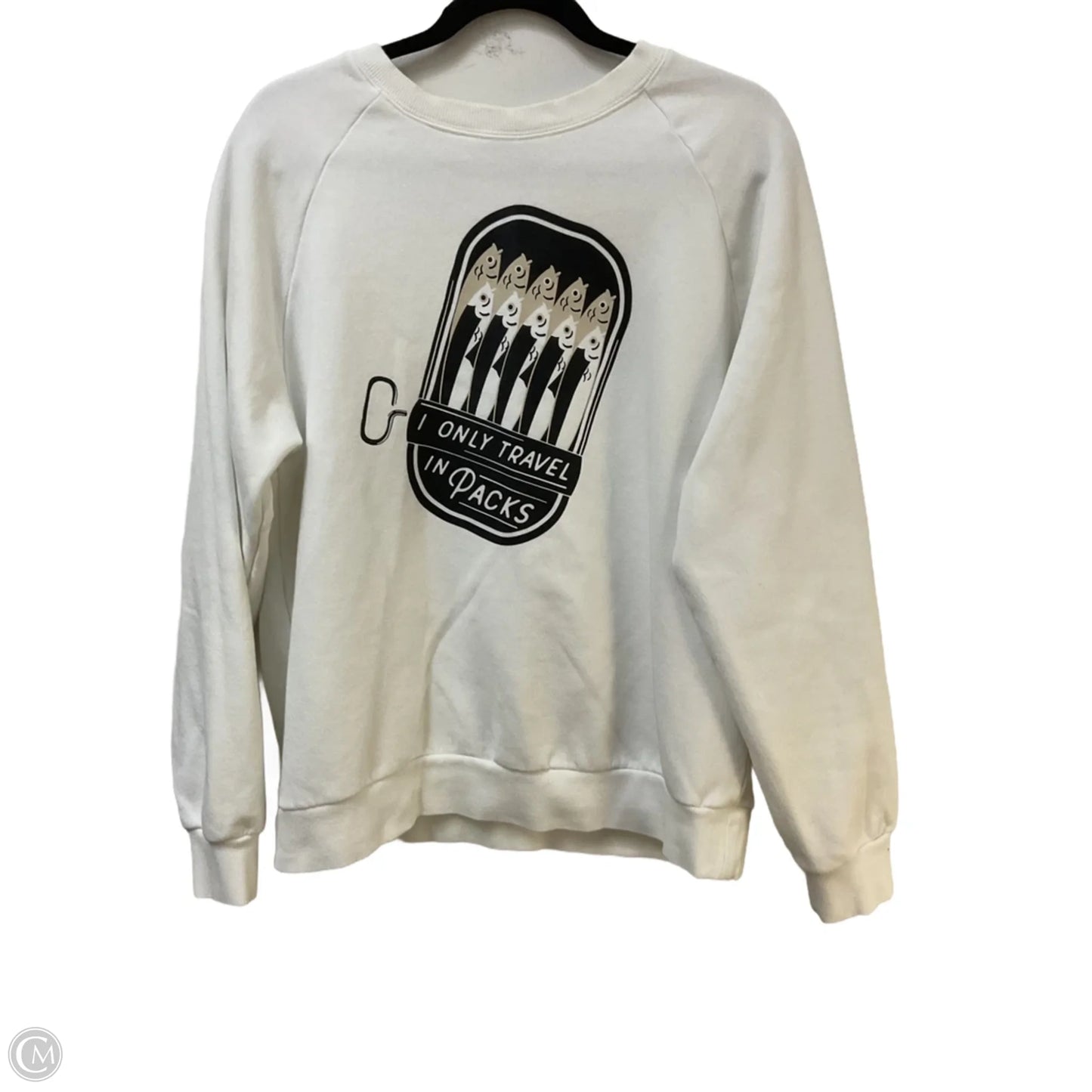Sweatshirt Crewneck By Target In White, Size: L