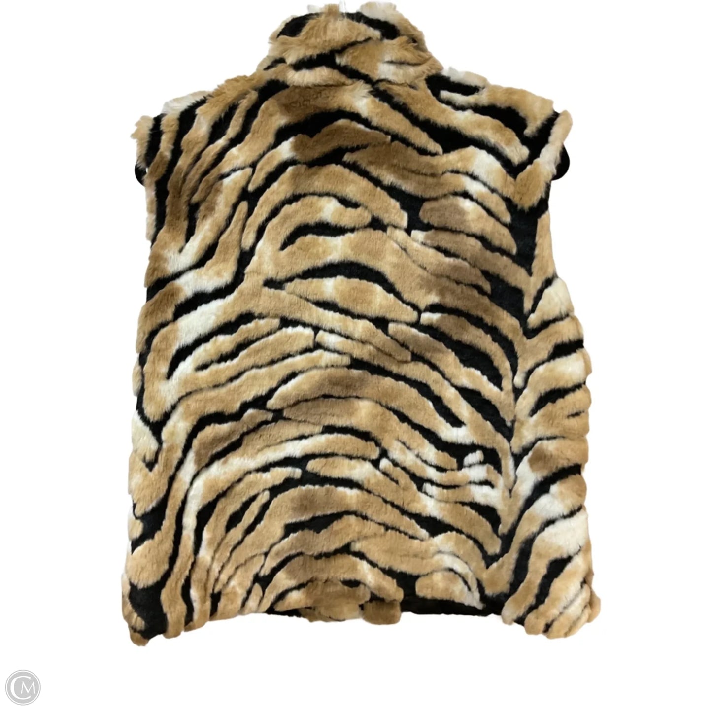 Vest Faux Fur & Sherpa By Cejon In Zebra Print, Size: L