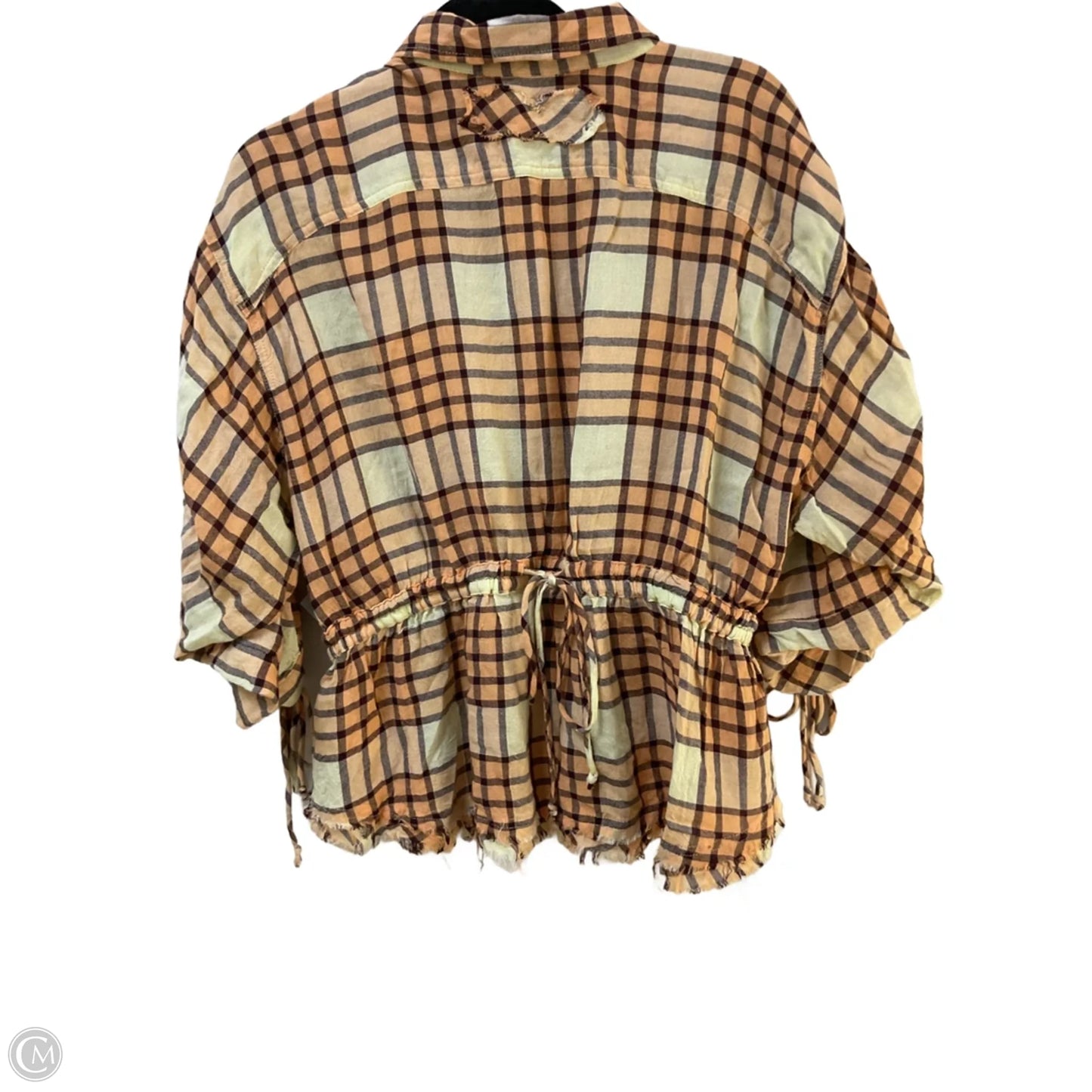 Top Long Sleeve By We The Free In Plaid Pattern, Size: M