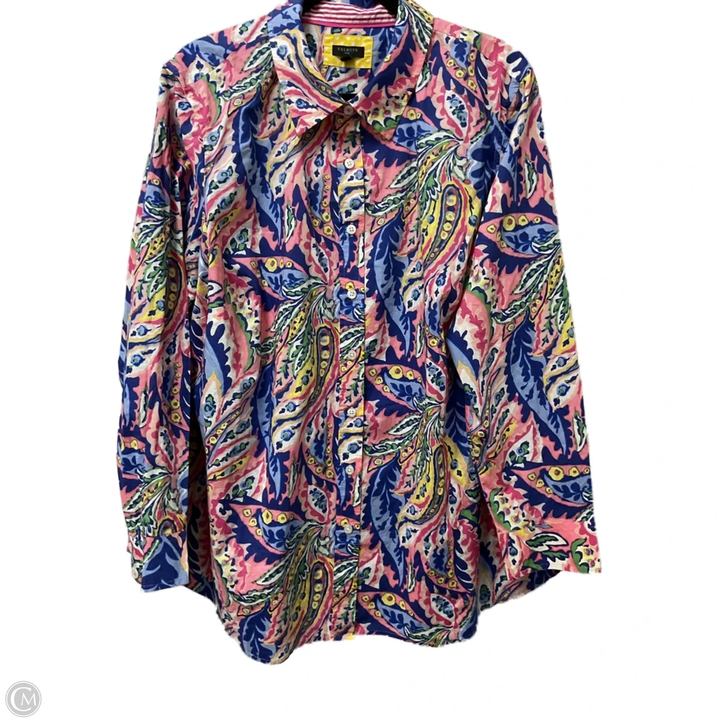 Top Long Sleeve By Talbots In Paisley Print, Size: 2x
