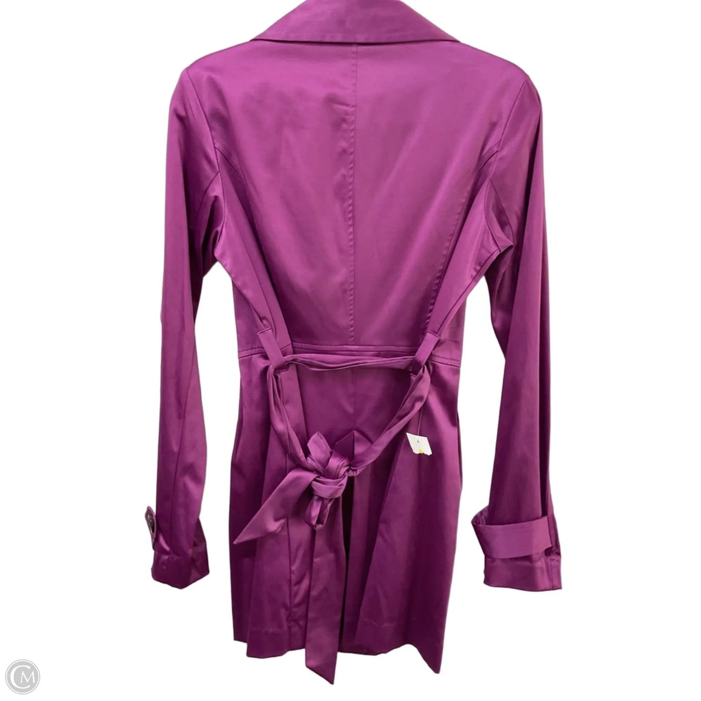 Coat Trench Coat By Iz Byer In Purple, Size: L