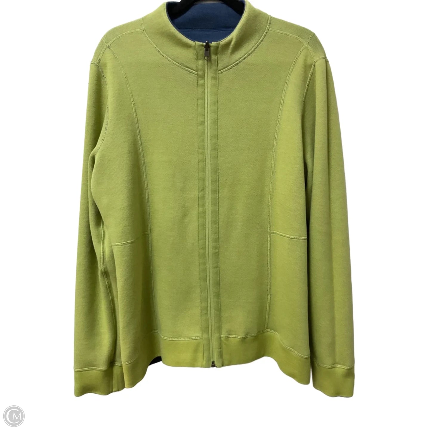 Jacket Fleece By Orvis In Blue & Green, Size: Xl