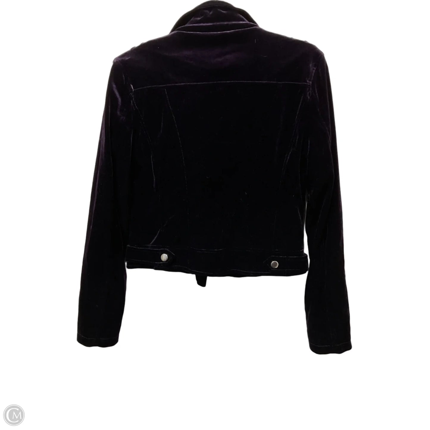 Jacket Moto By Clothes Mentor In Purple, Size: M