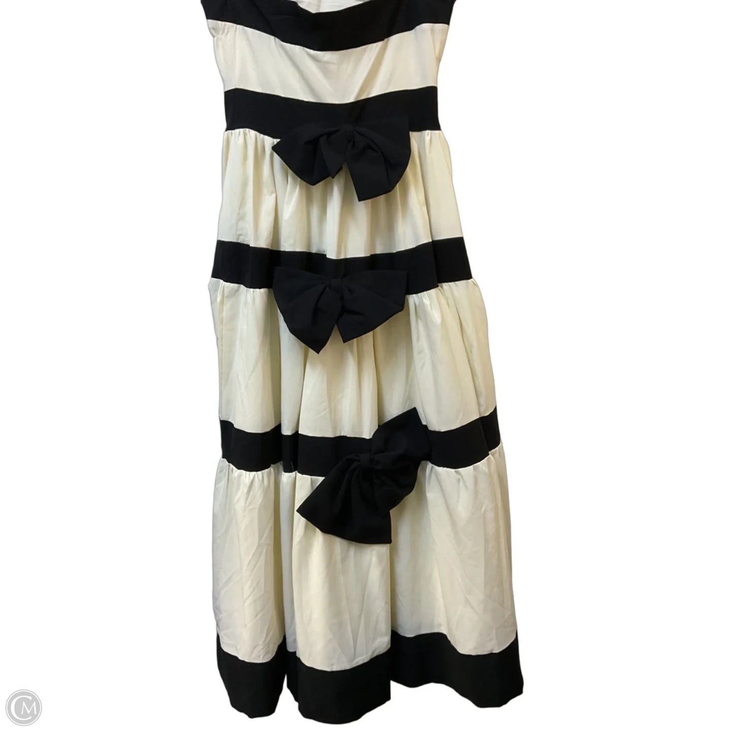 Dress Party Midi By Clothes Mentor In Black & Cream, Size: L