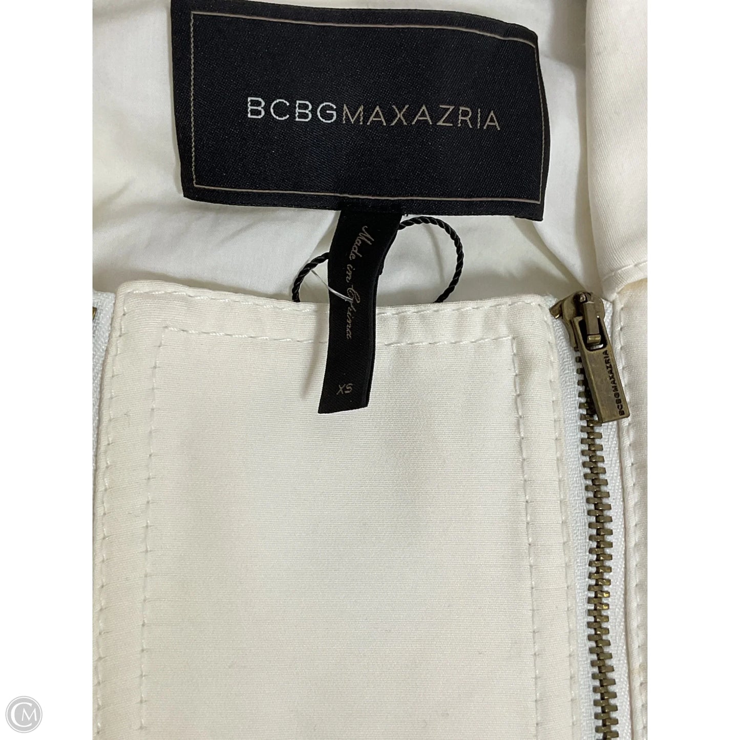 Jacket Moto By Bcbg In Cream & Tan, Size: Xs