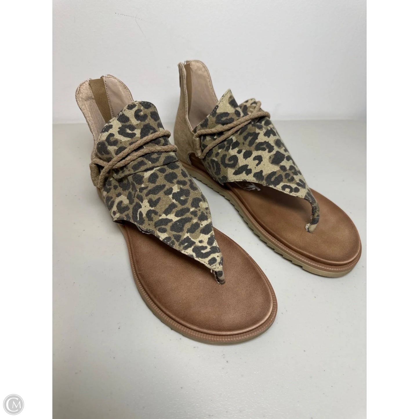 Sandals Flats By Very J In Animal Print, Size: 9.5