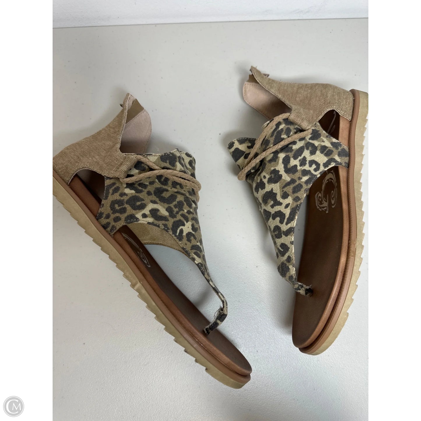 Sandals Flats By Very J In Animal Print, Size: 9.5