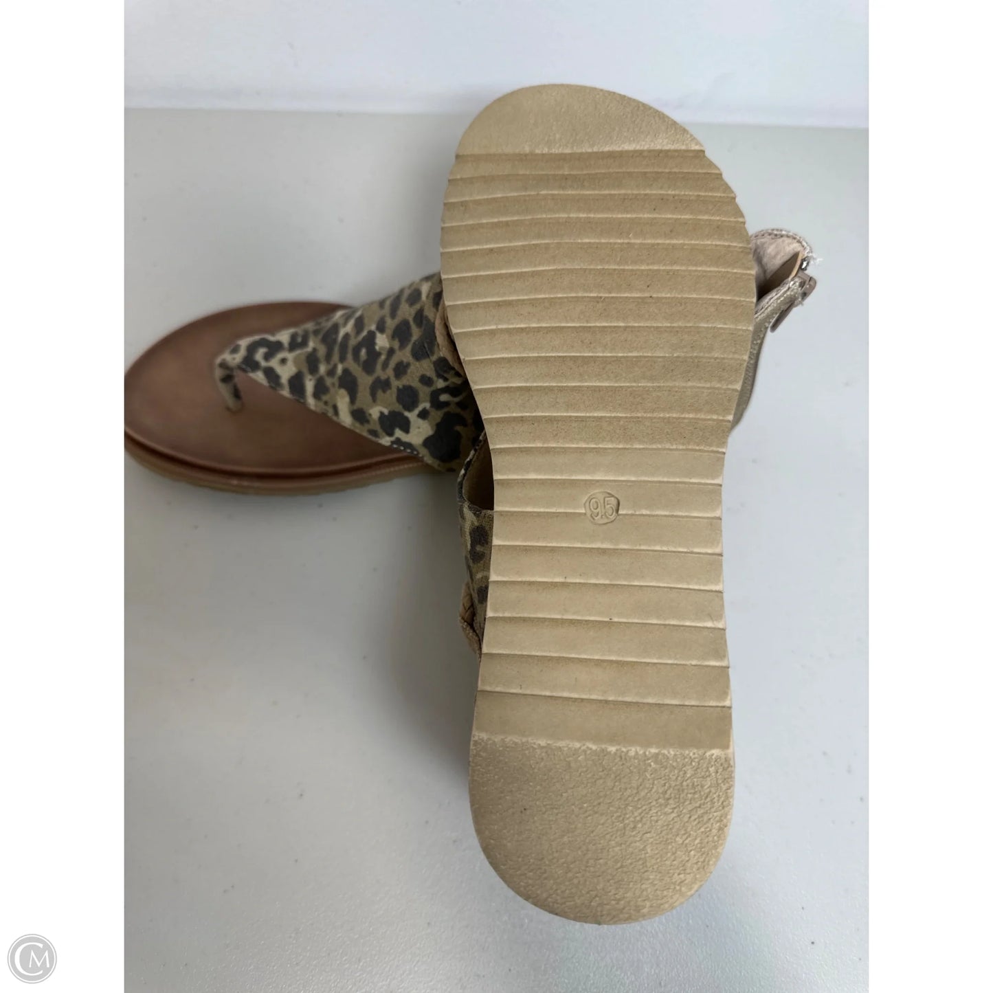 Sandals Flats By Very J In Animal Print, Size: 9.5