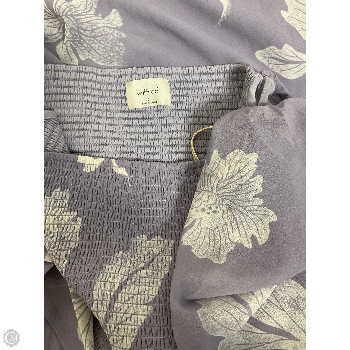 Dress Party Midi By Wilfred In Purple & White, Size: 0