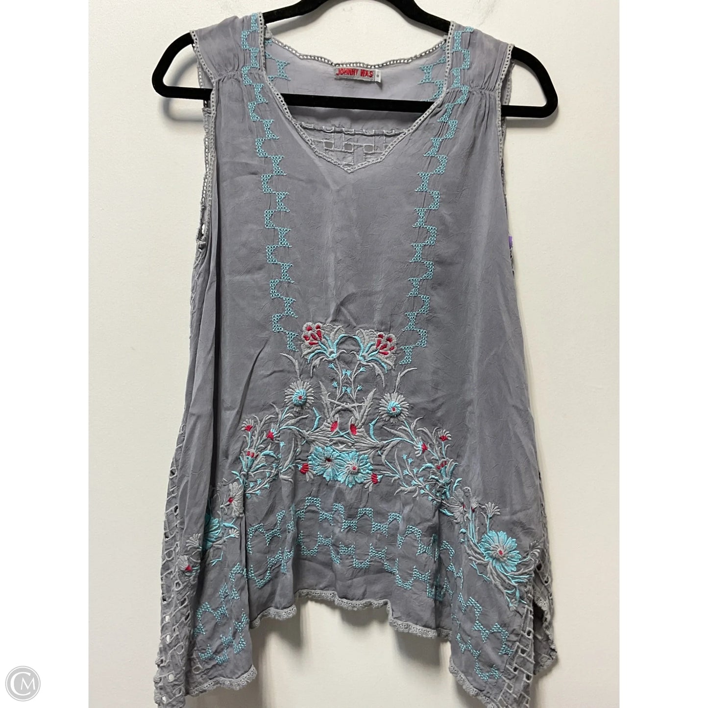 Top Sleeveless By Johnny Was In Grey, Size: S