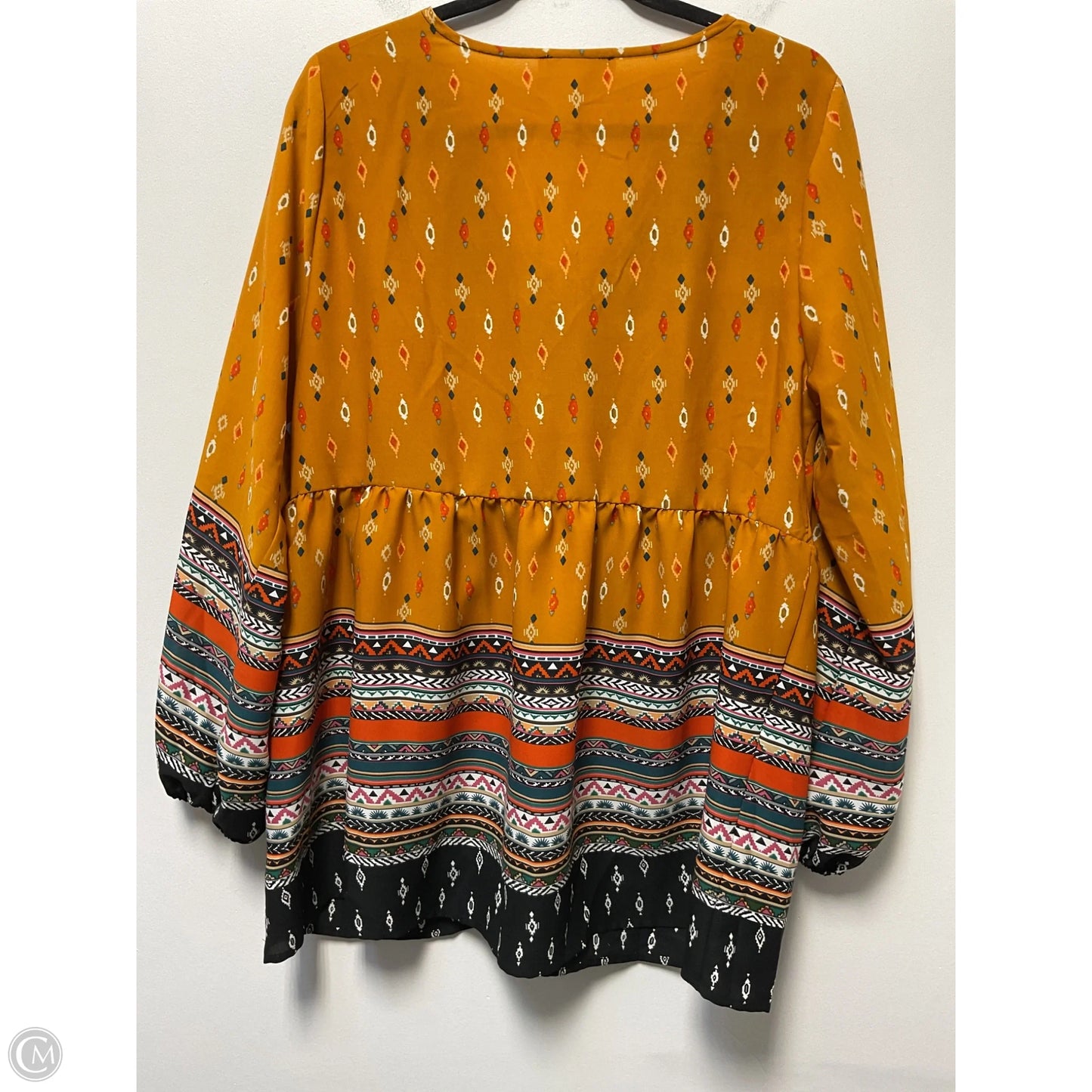 Top Long Sleeve By Suzanne Betro In Multi-colored, Size: Xl