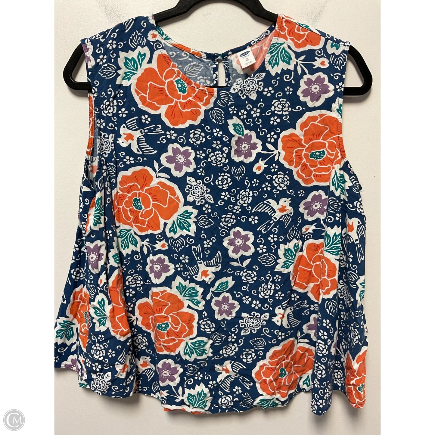 Top Sleeveless By Old Navy In Blue & Orange, Size: Xl