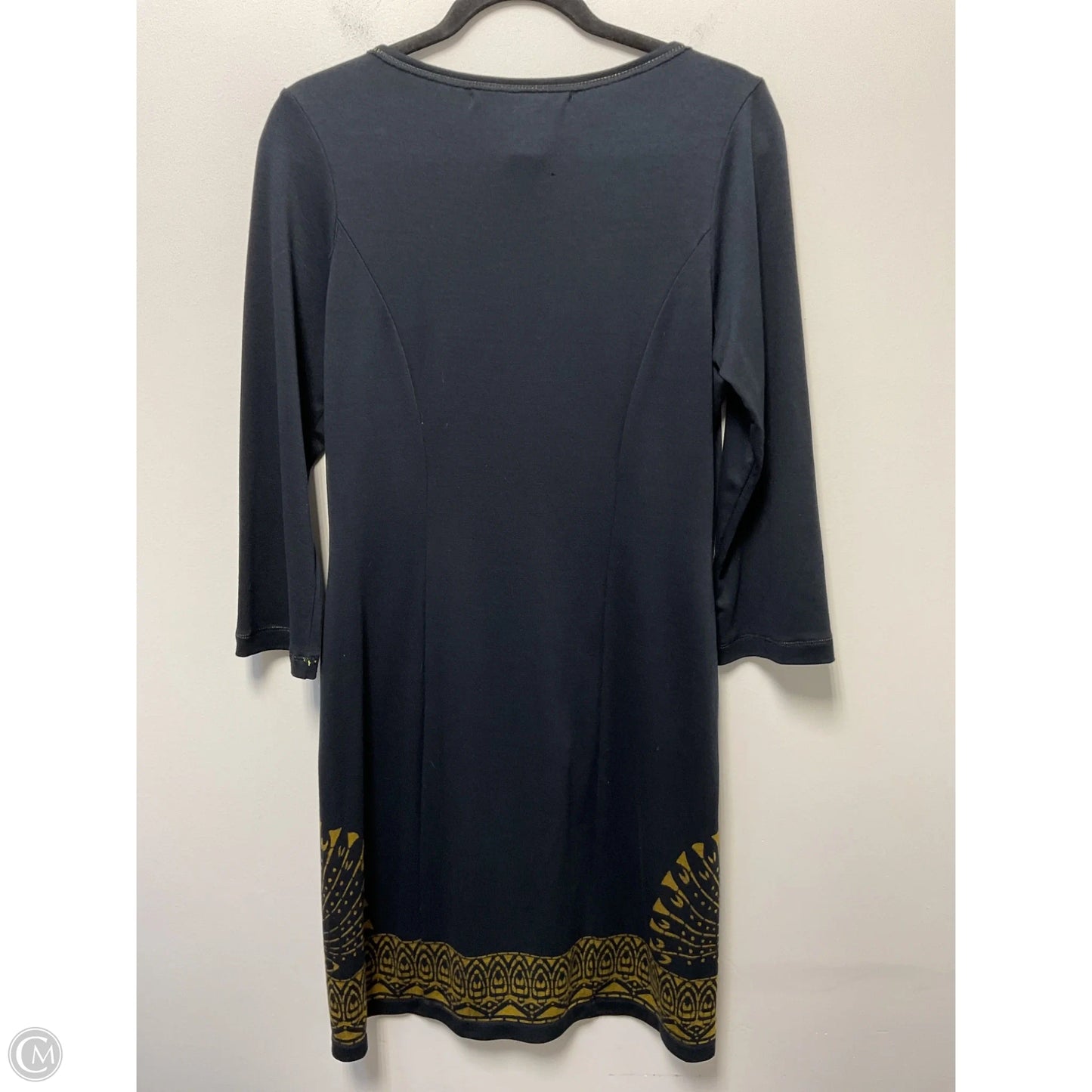 Dress Casual Midi By Max Studio In Blue & Gold, Size: L