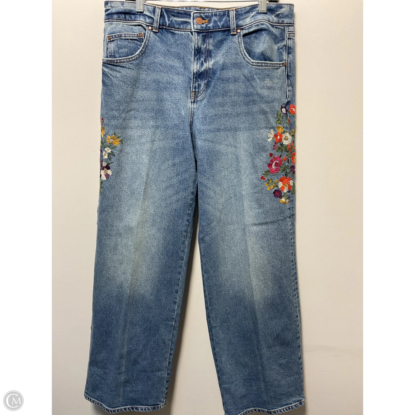 Jeans Wide Leg By Talbots In Blue Denim, Size: 12