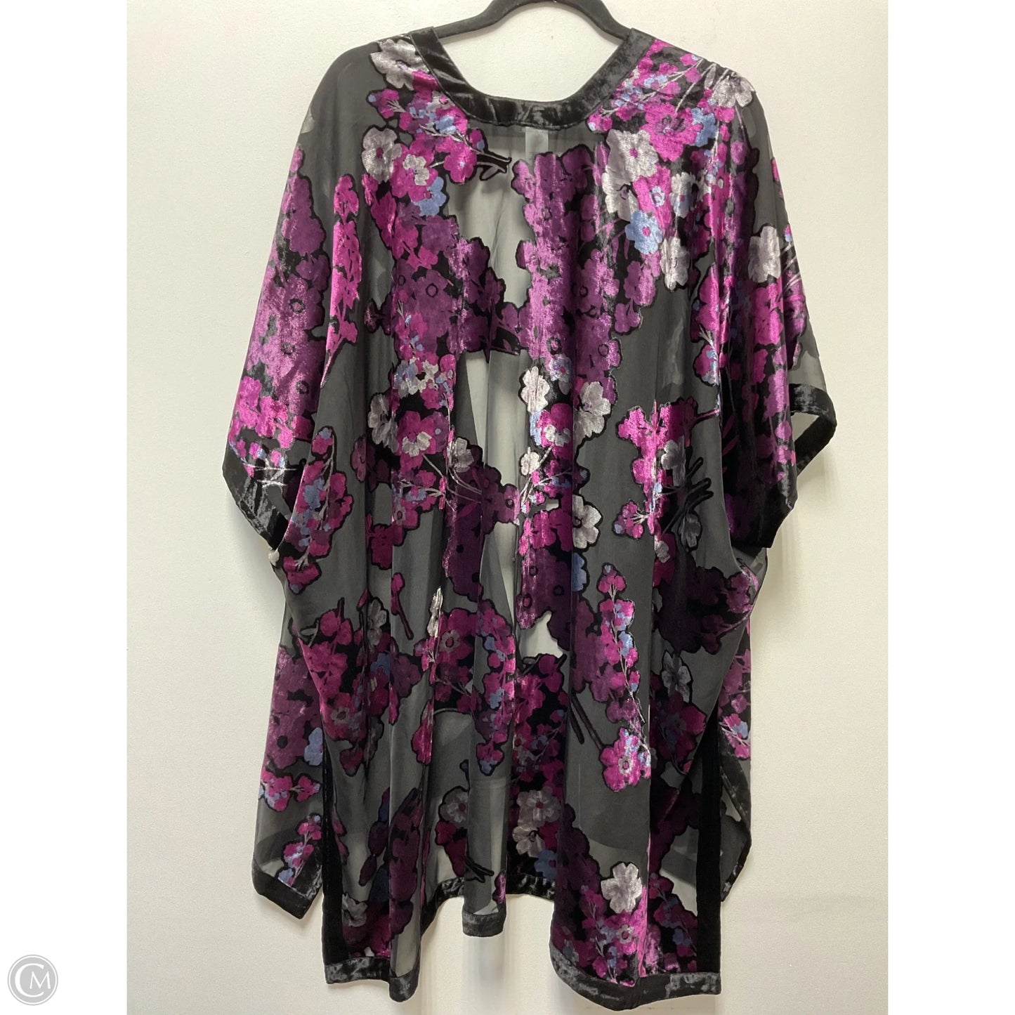 Kimono By J. Jill In Black & Purple, Size: Osfm