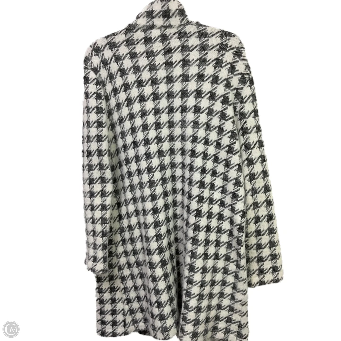 Sweater Cardigan By Melloday In Black & White, Size: Xl