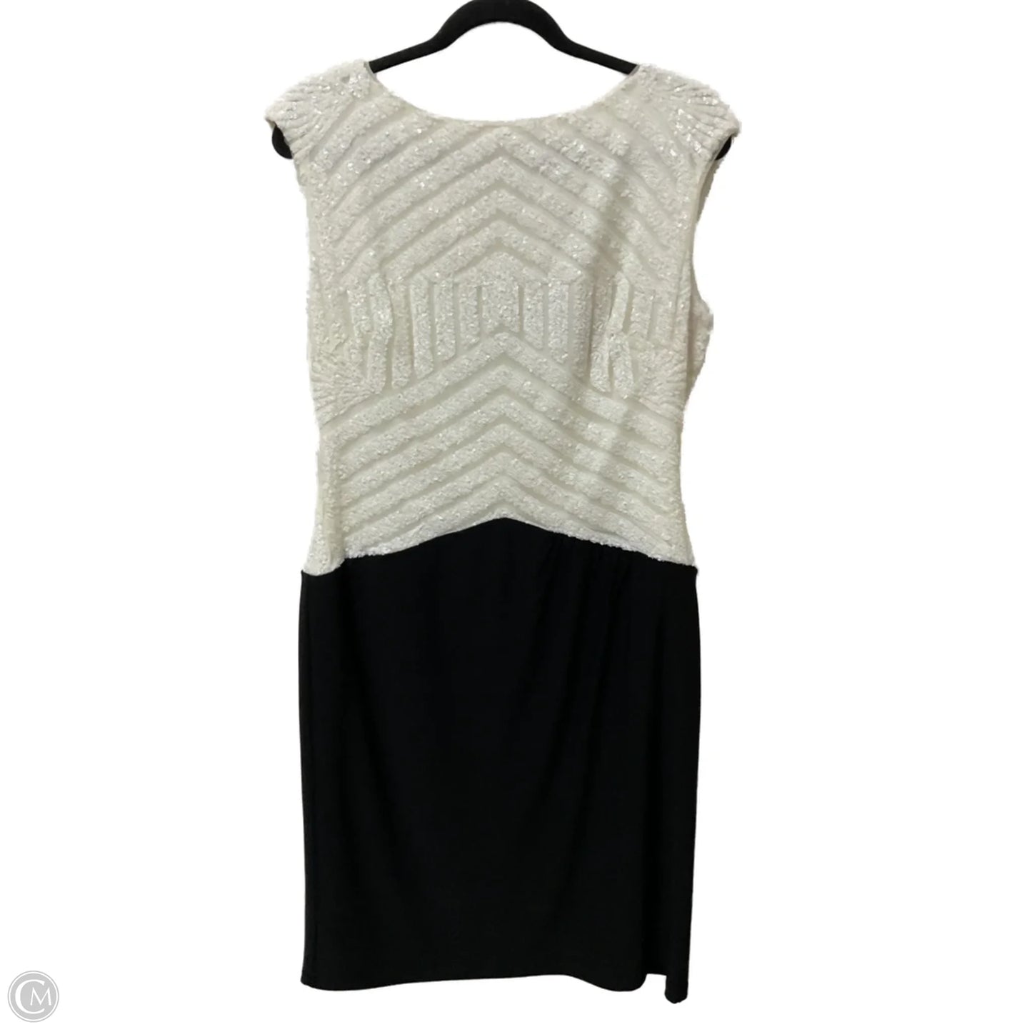 Dress Party Midi By Lauren By Ralph Lauren In Black & White, Size: 12