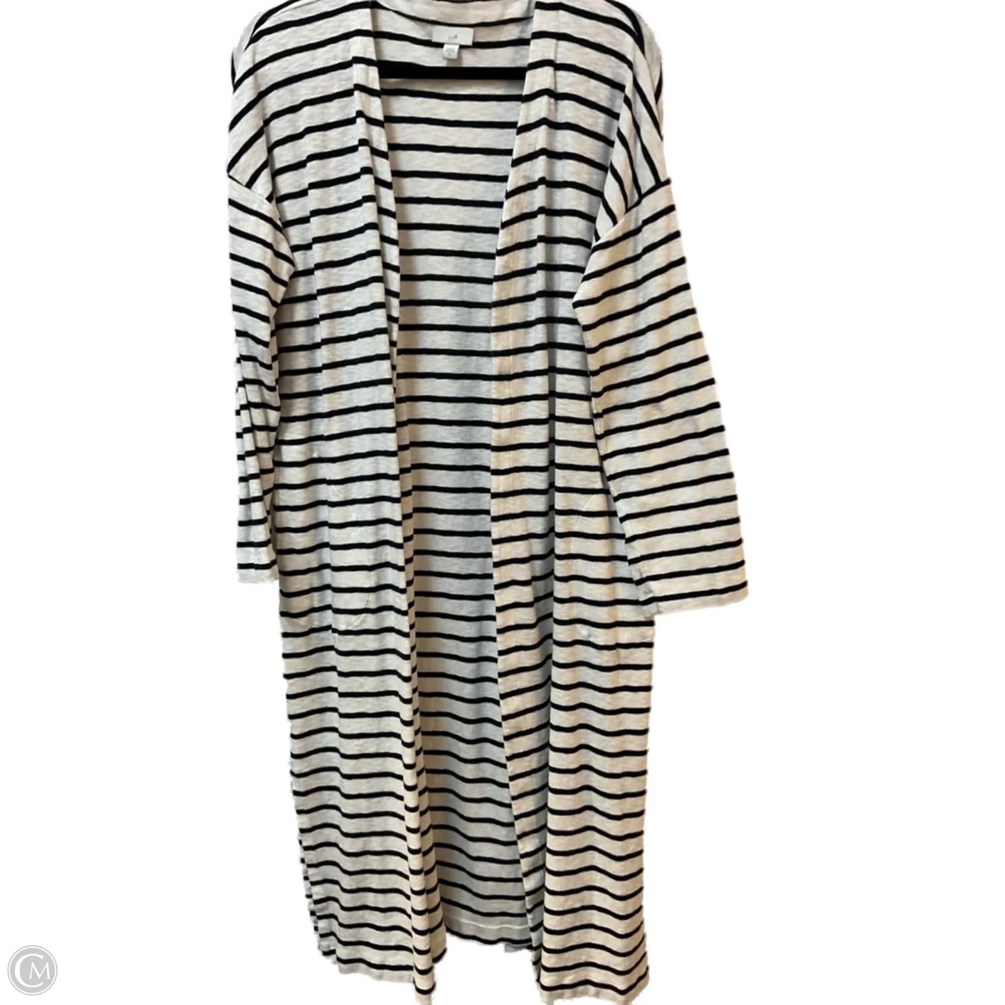 Sweater Cardigan By J. Jill In Striped Pattern, Size: Xl