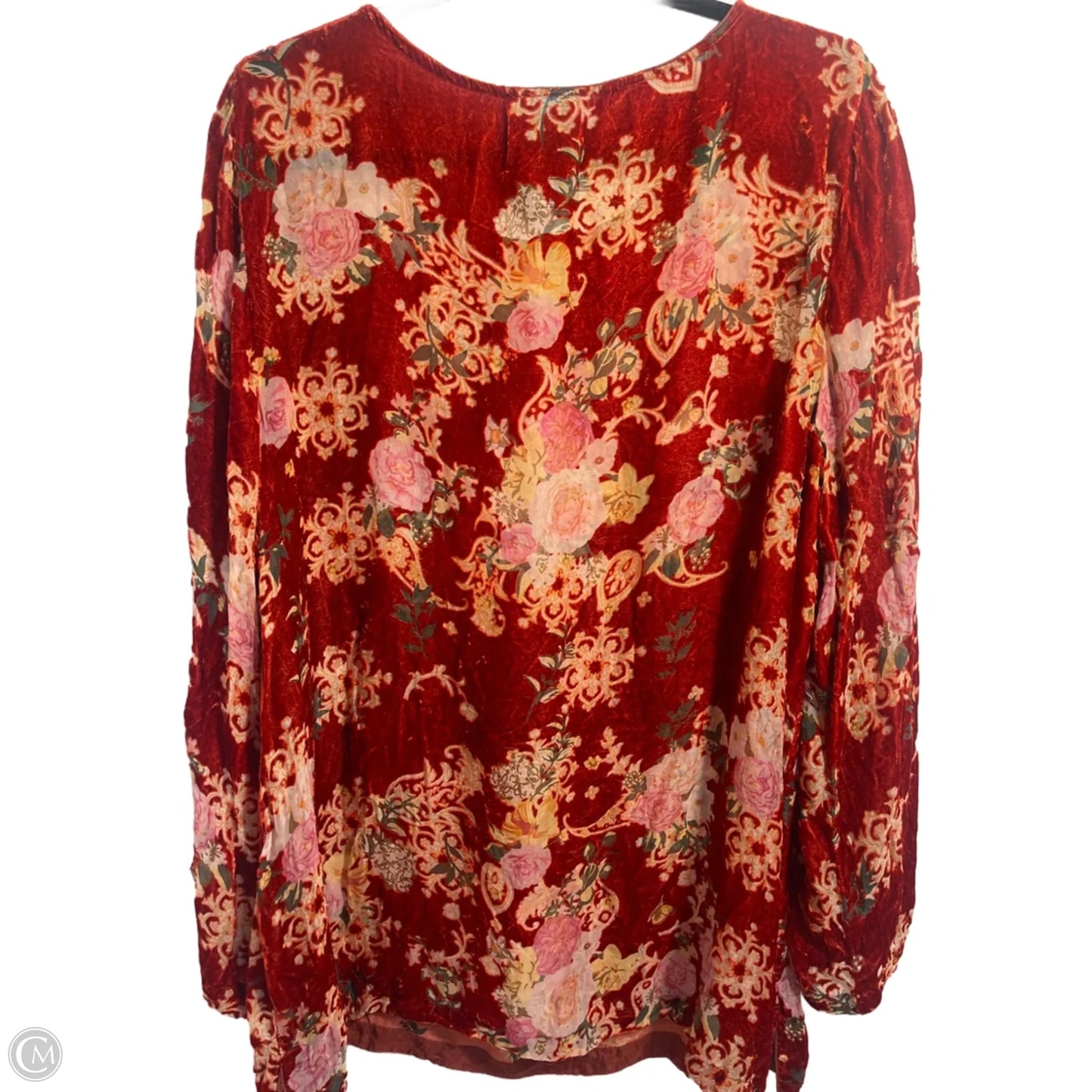 Top Long Sleeve By Johnny Was In Floral Print, Size: Xxl