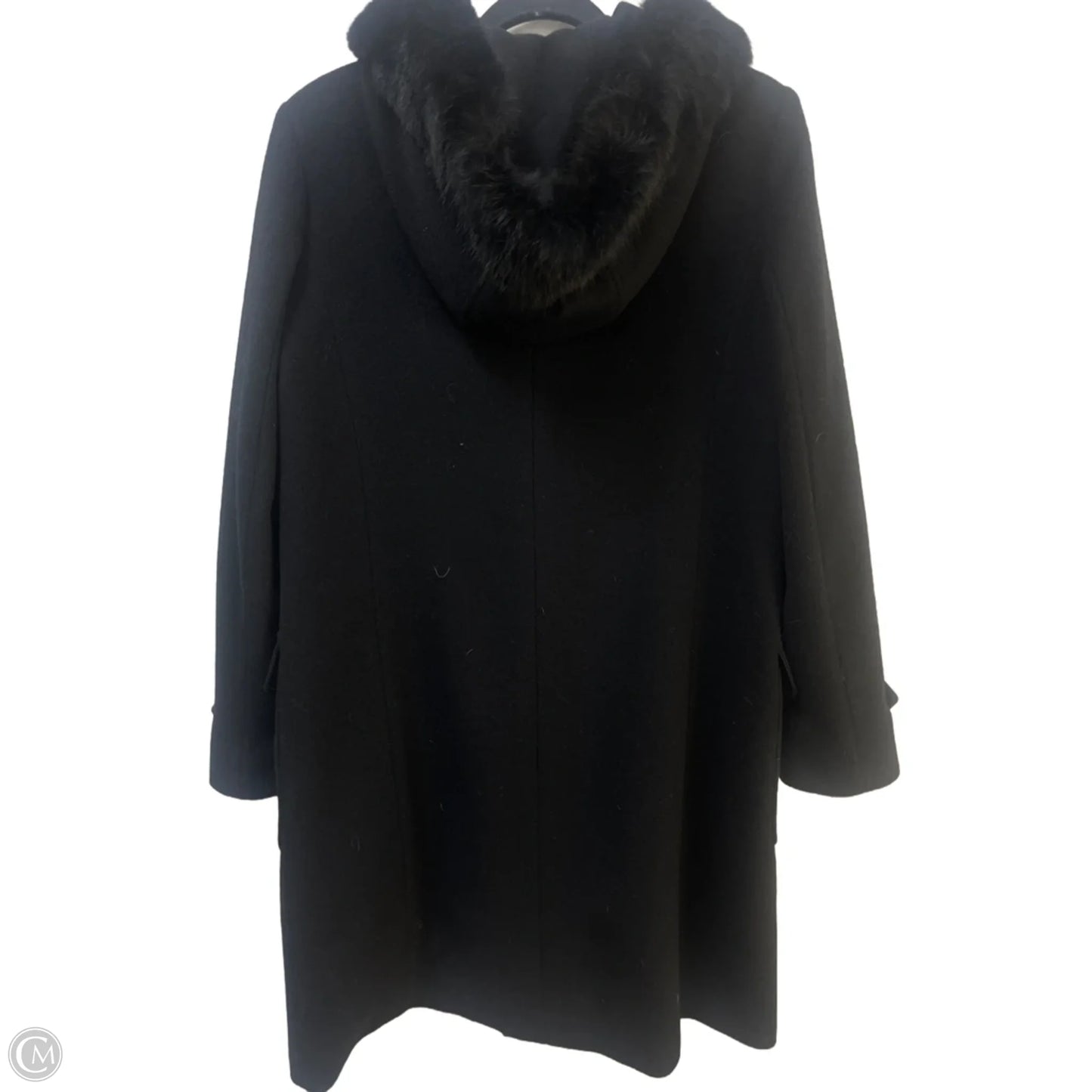 Coat Wool By St. John In Black, Size: 6