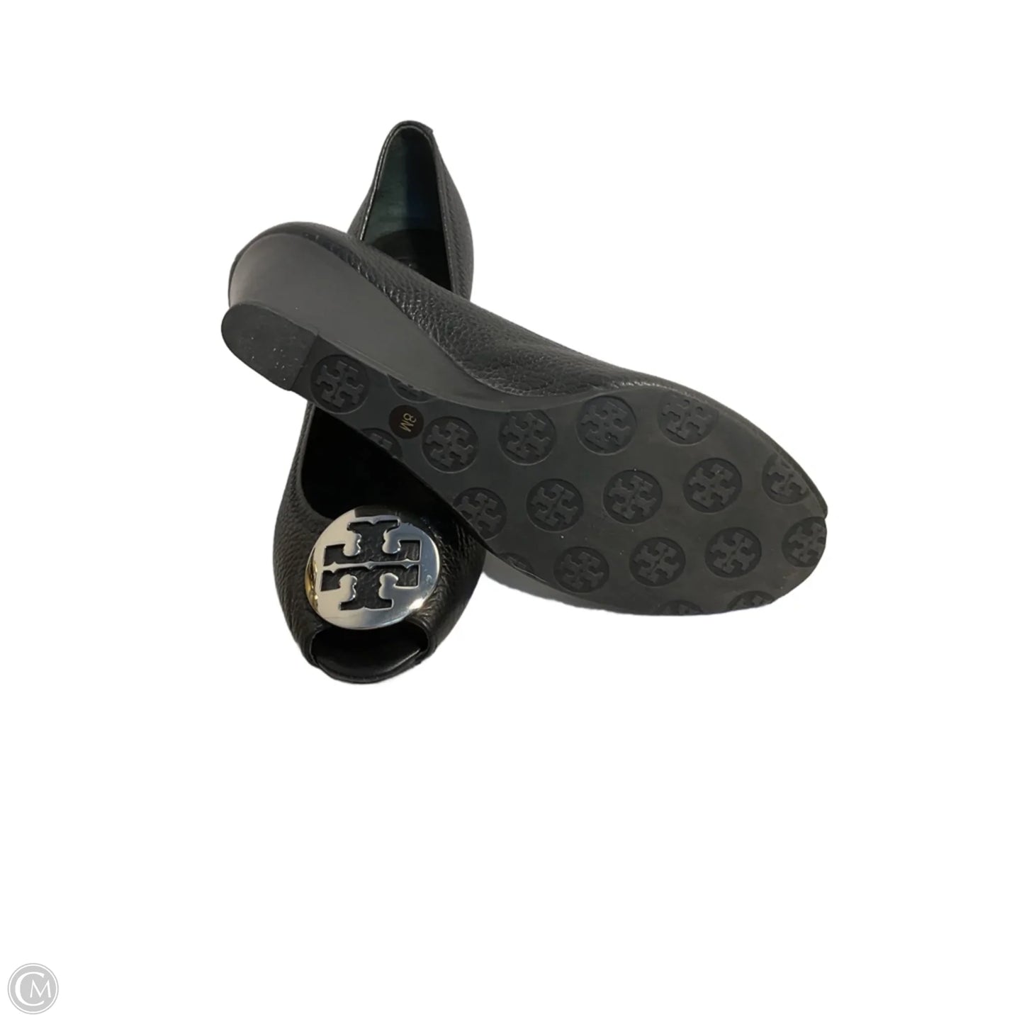 Shoes Designer By Tory Burch In Black & Silver, Size: 8