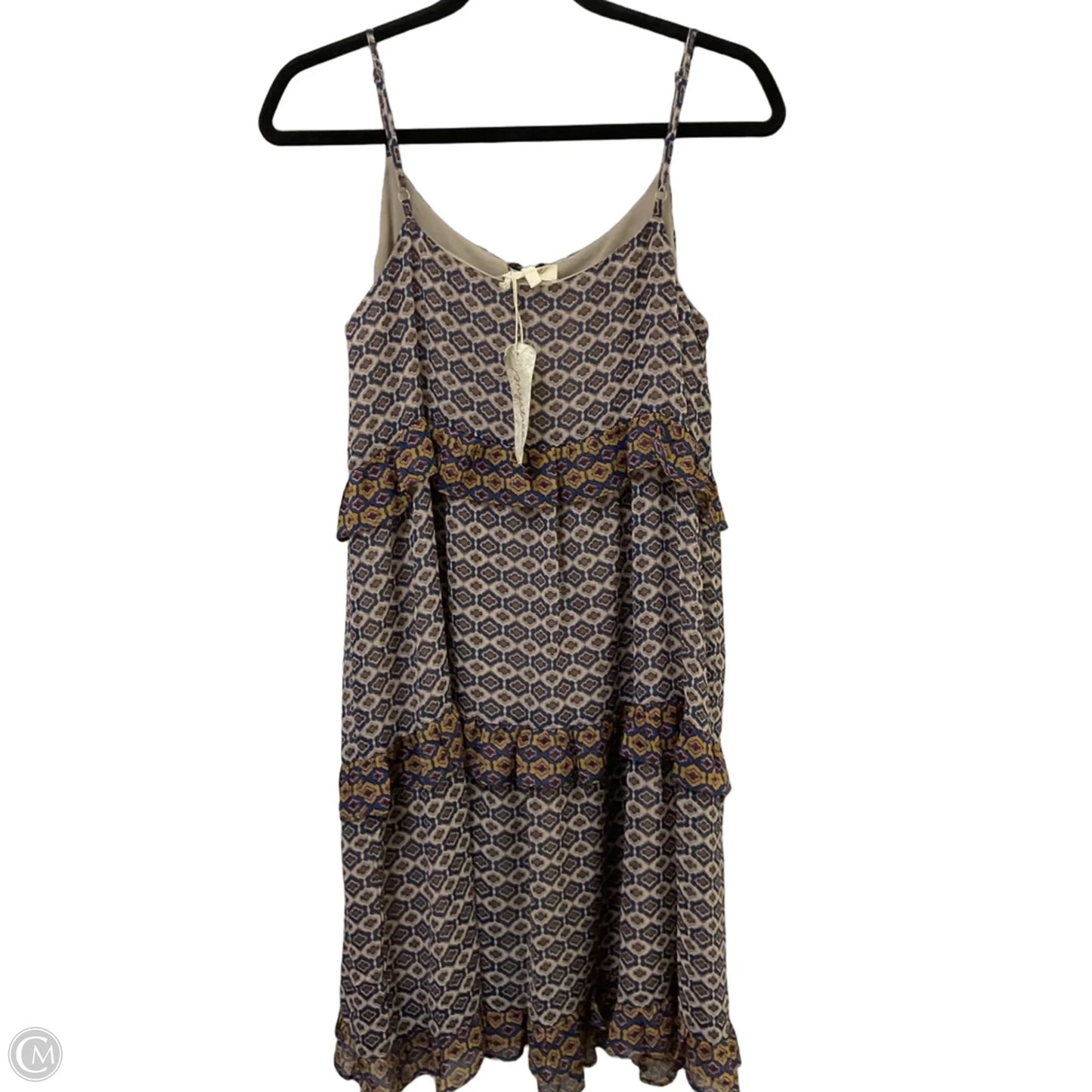 Dress Casual Short By Mystree In Blue & Tan, Size: S