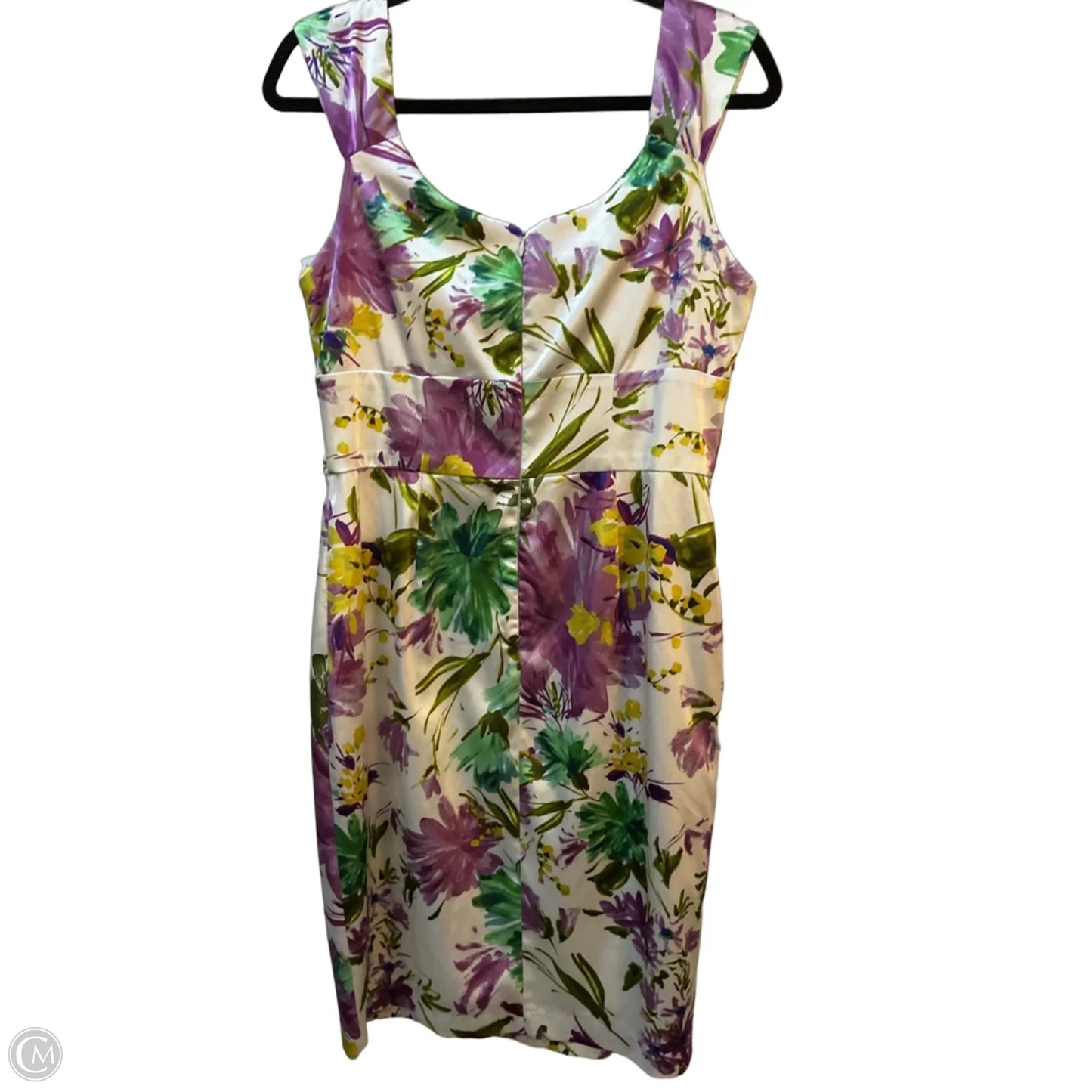 Dress Party Midi By Clothes Mentor In Green & Purple, Size: 12