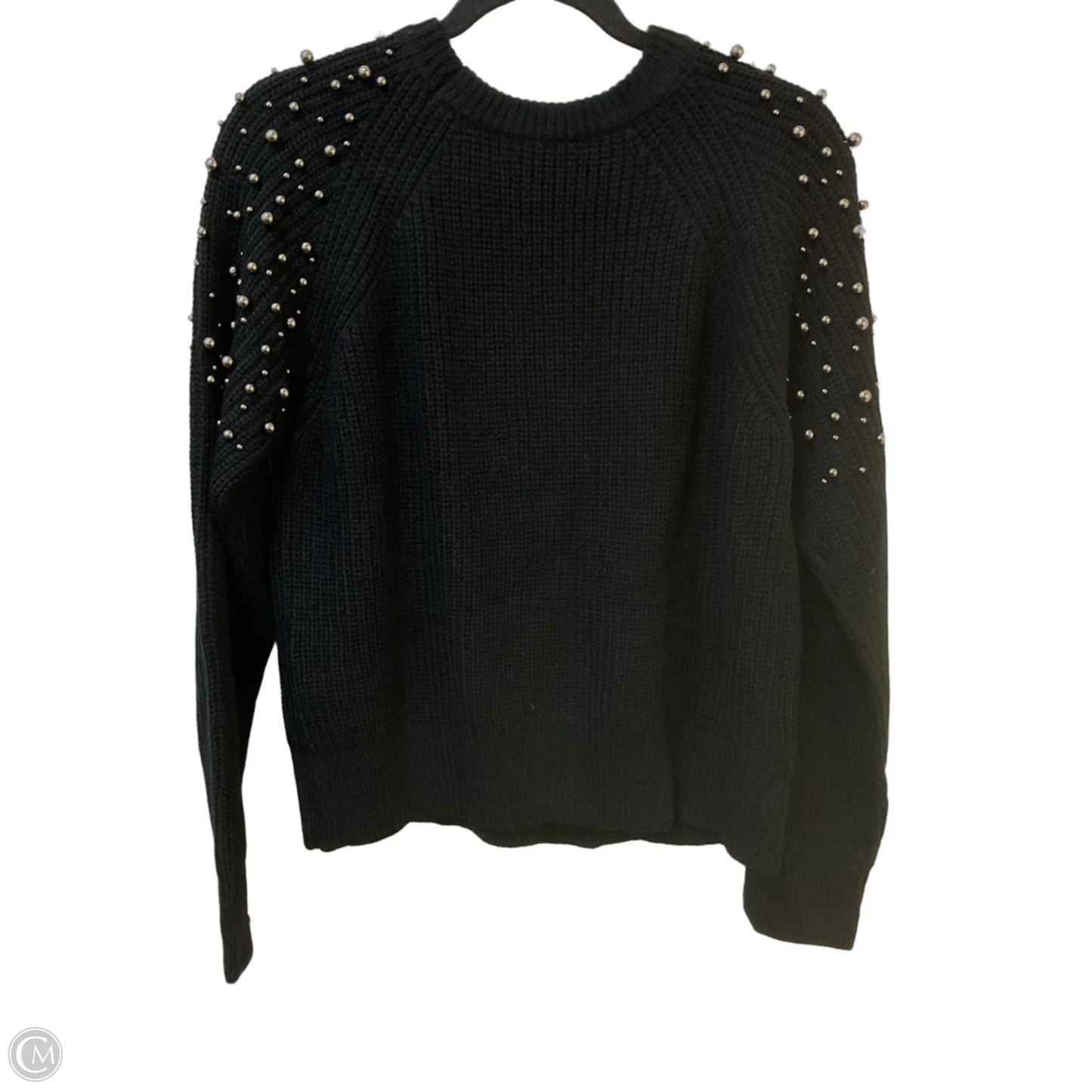 Sweater By Aqua In Black & Silver, Size: M
