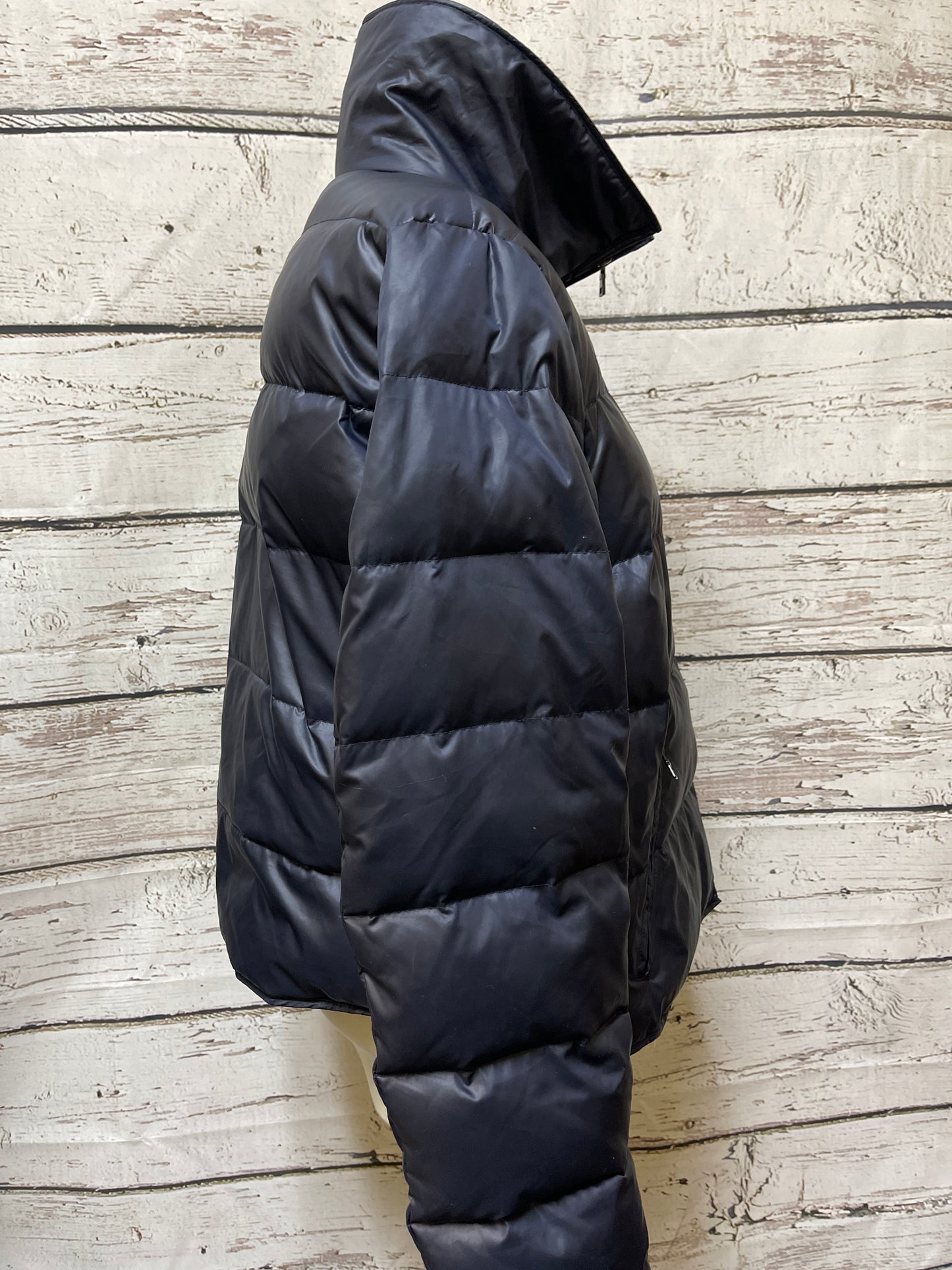 Coat Puffer & Quilted By Moda Intl In Navy, Size: Xl