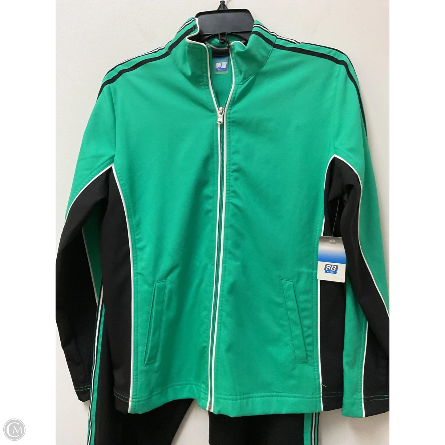 Athletic Pants 2pc By Clothes Mentor In Black & Green, Size: M