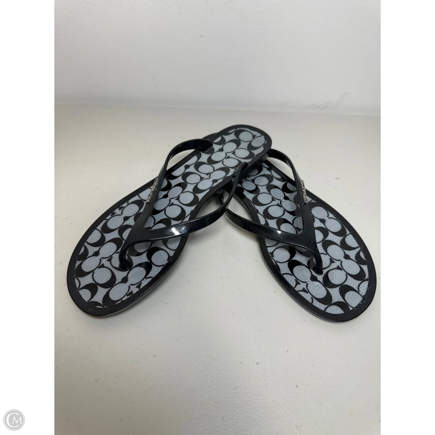 Sandals Designer By Coach In Black, Size: 6