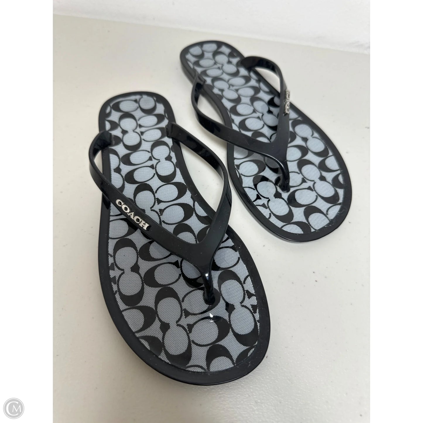 Sandals Designer By Coach In Black, Size: 6