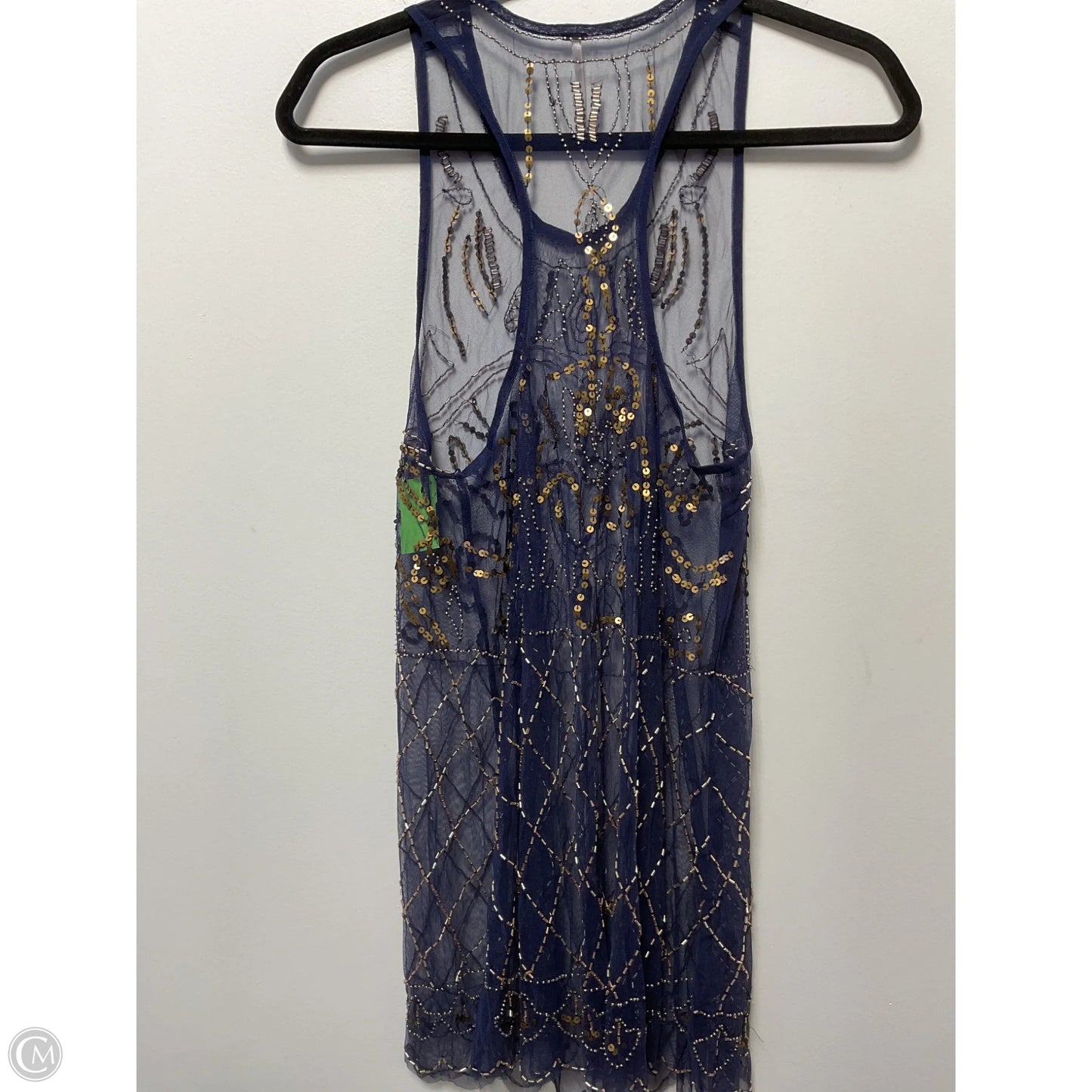 Tunic Sleeveless By Free People In Blue & Gold, Size: S