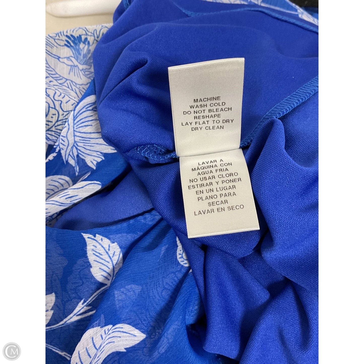 Dress Party Midi By London Times In Blue & White, Size: Xl