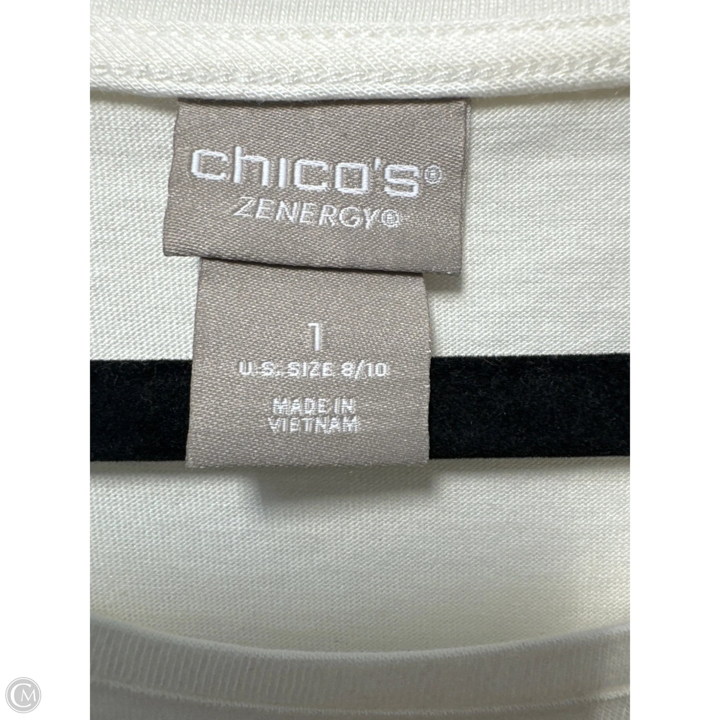 Top Short Sleeve Basic By Chicos In Animal Print, Size: M