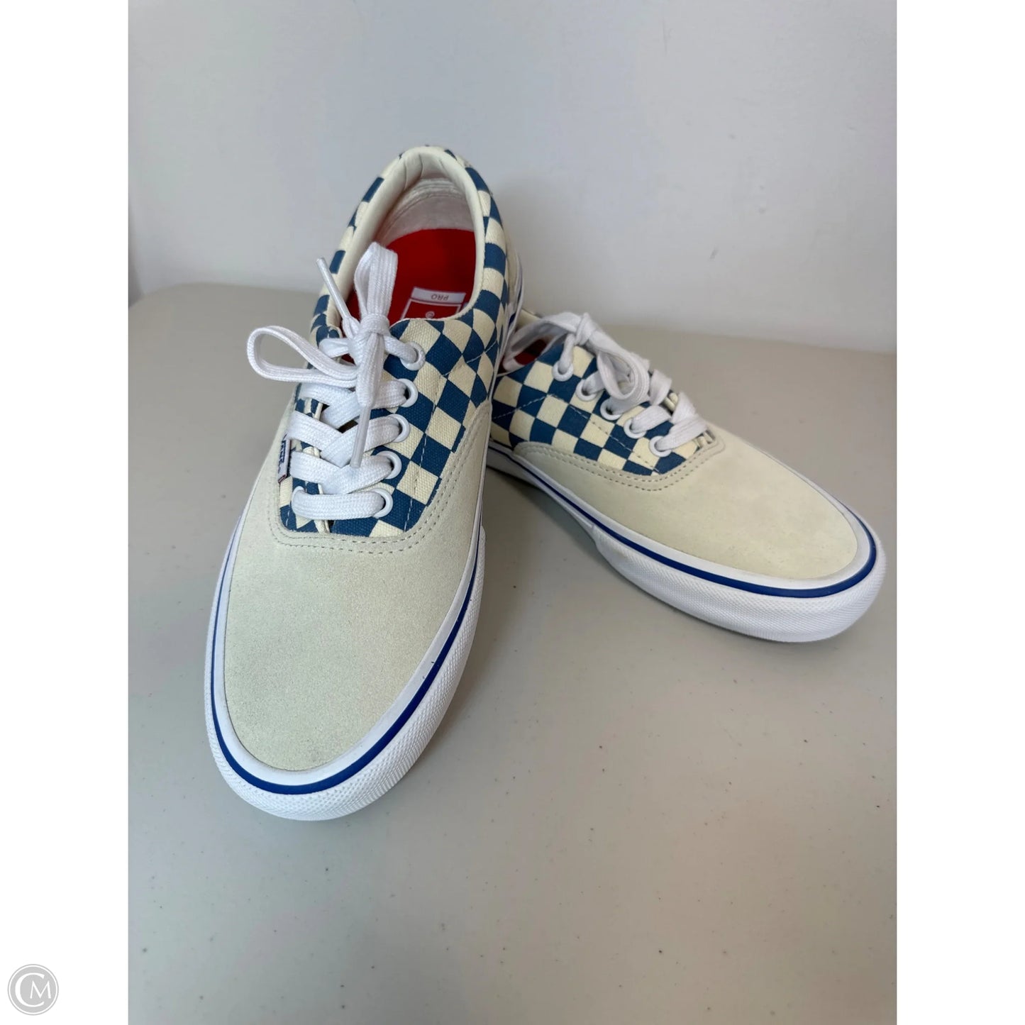 Shoes Sneakers By Vans In Blue & Cream, Size: 9