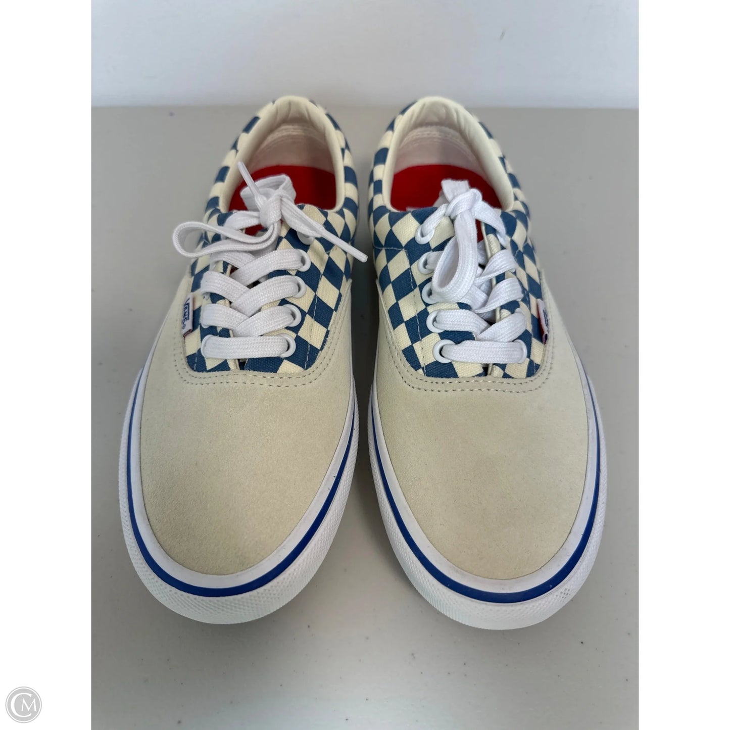 Shoes Sneakers By Vans In Blue & Cream, Size: 9