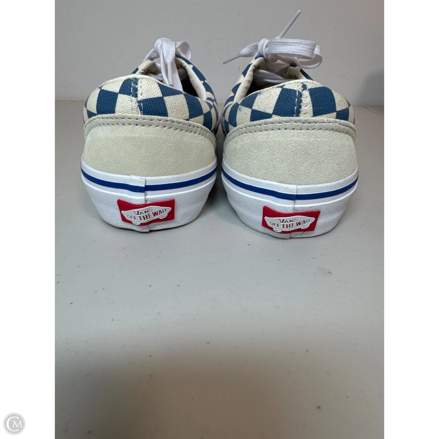 Shoes Sneakers By Vans In Blue & Cream, Size: 9