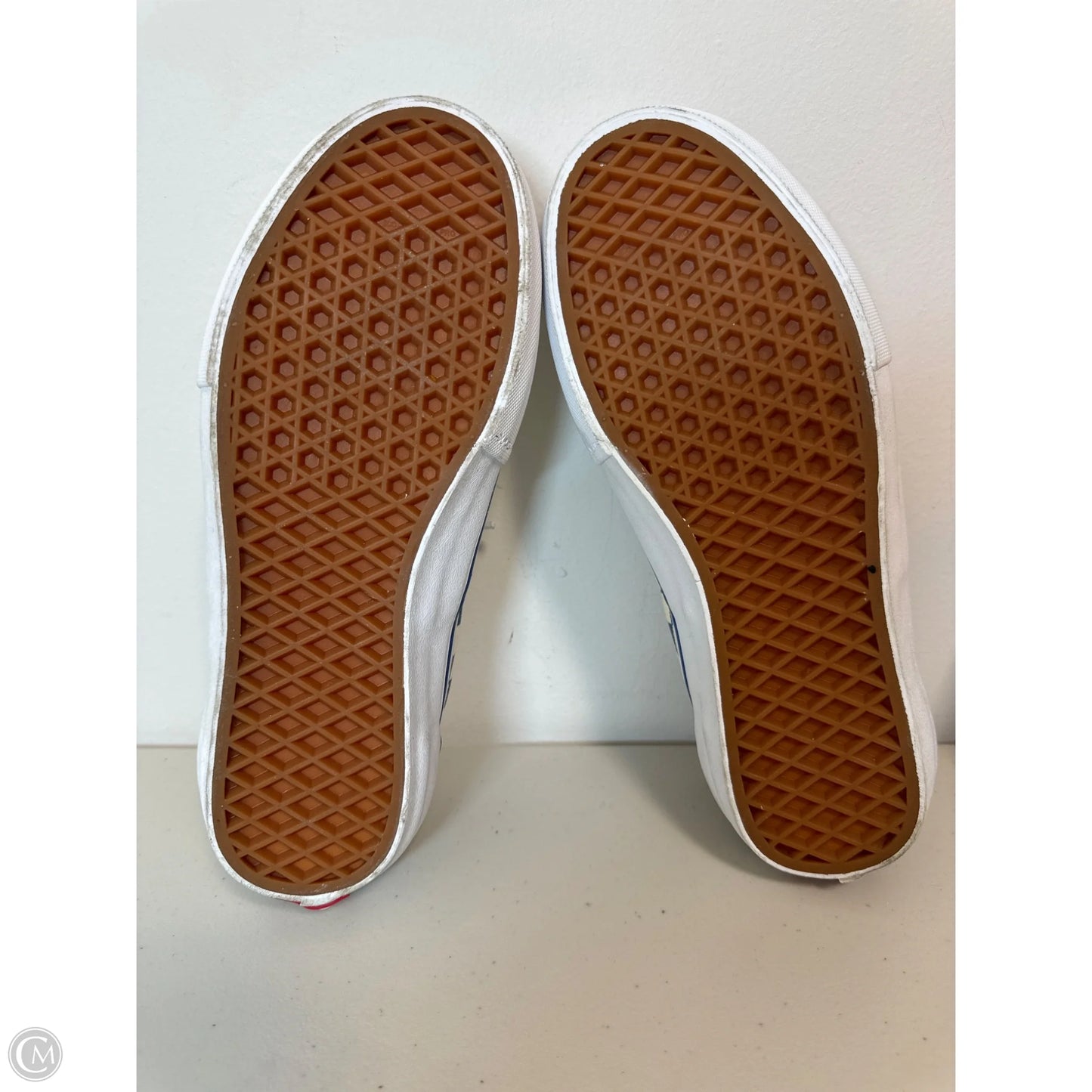 Shoes Sneakers By Vans In Blue & Cream, Size: 9