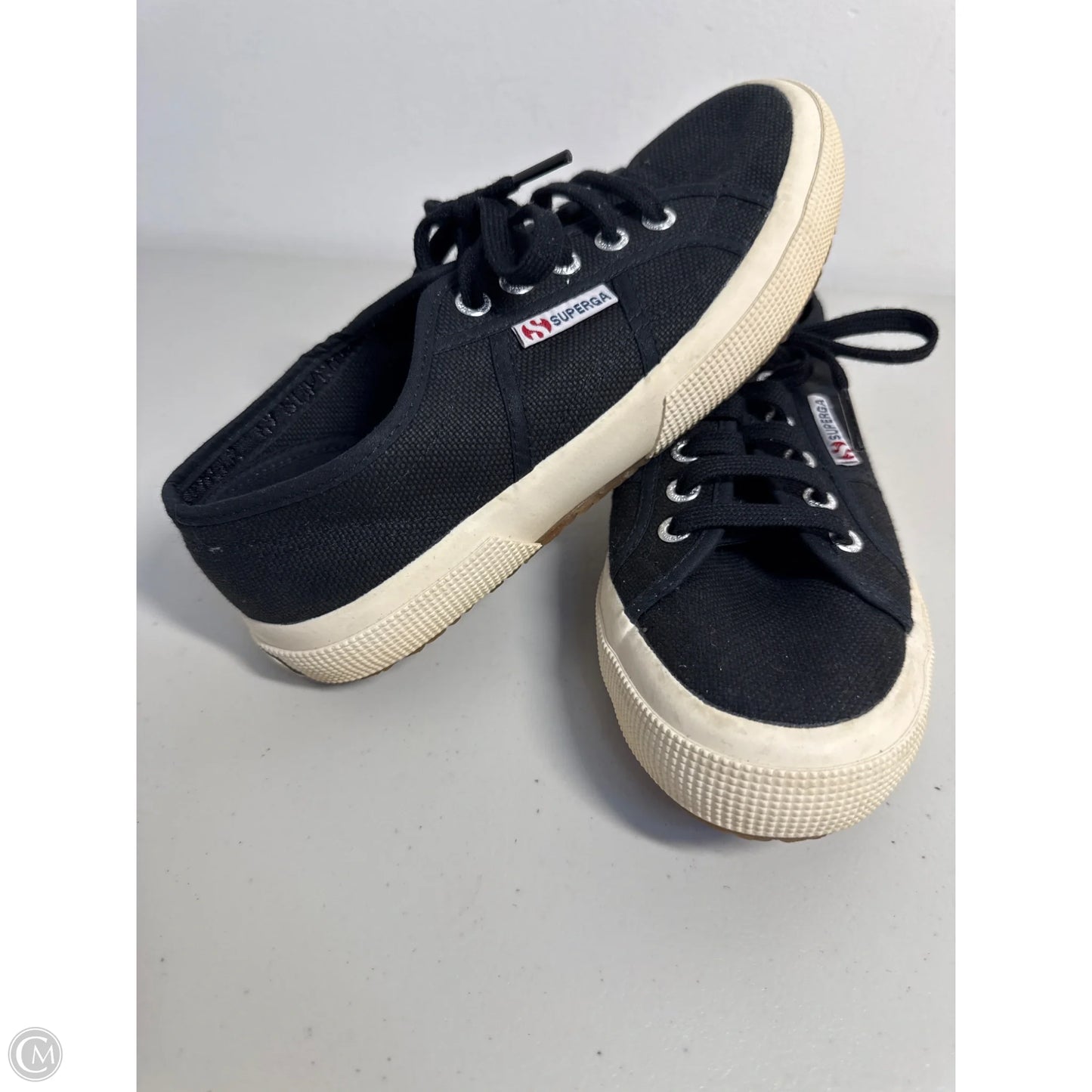 Shoes Sneakers By Superga In Black, Size: 6.5