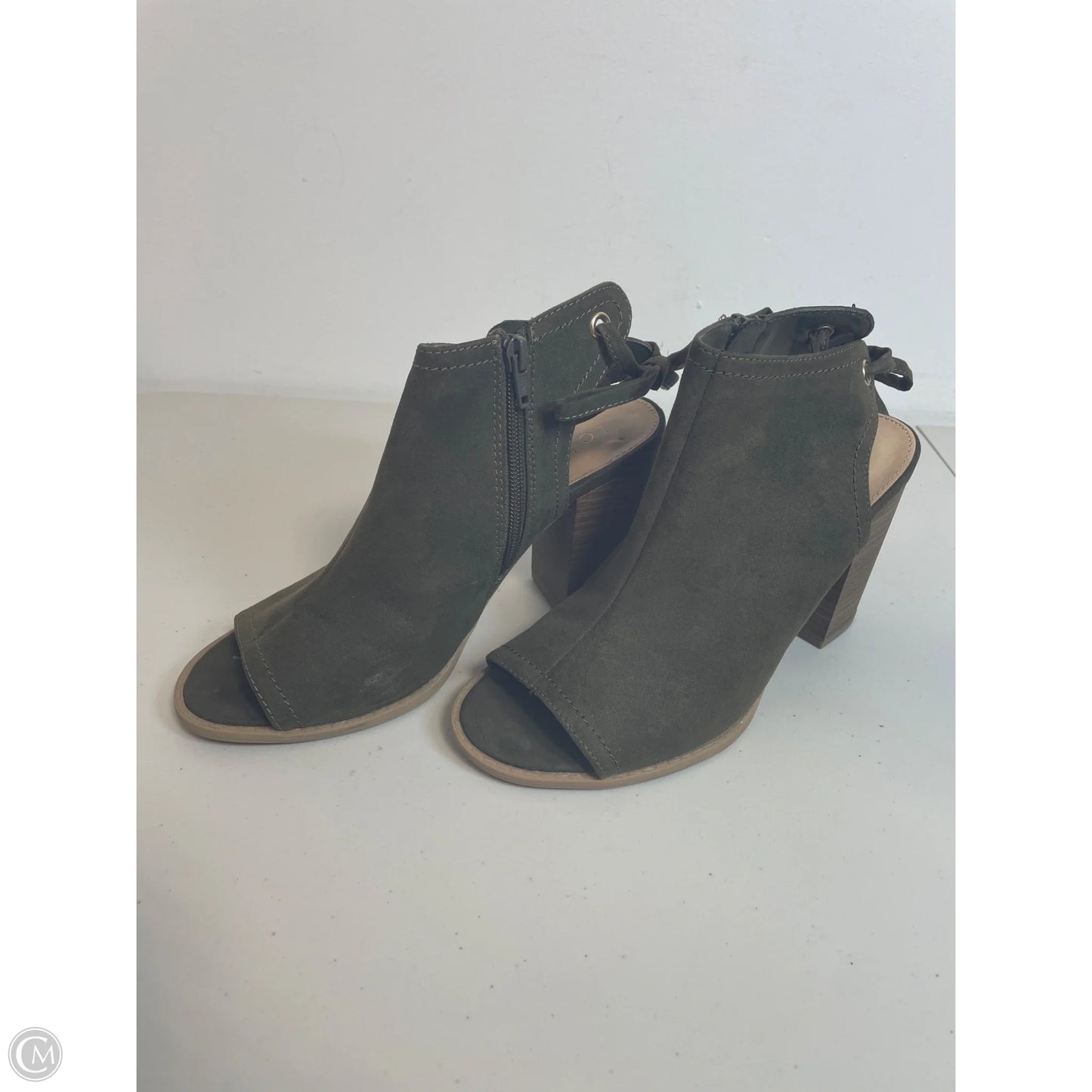 Sandals Heels Block By Lc Lauren Conrad In Green, Size: 8.5
