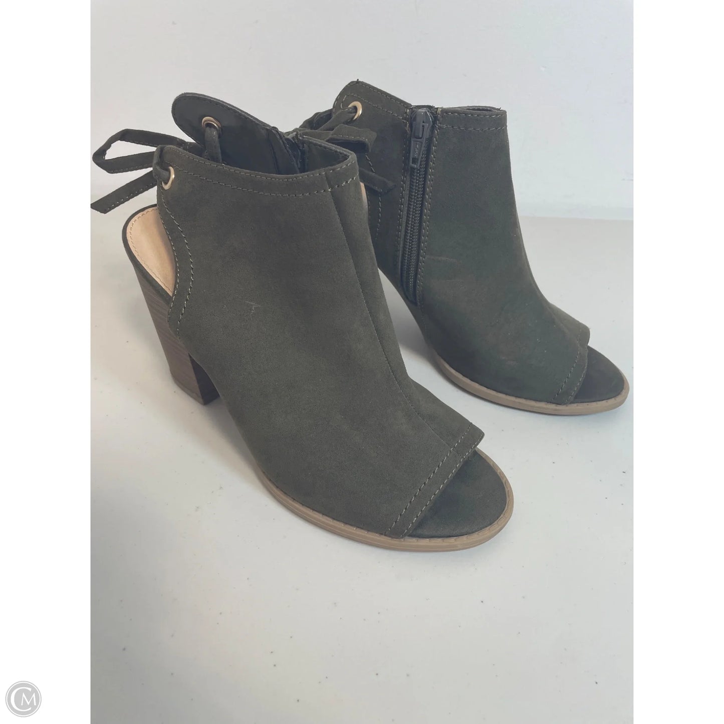 Sandals Heels Block By Lc Lauren Conrad In Green, Size: 8.5