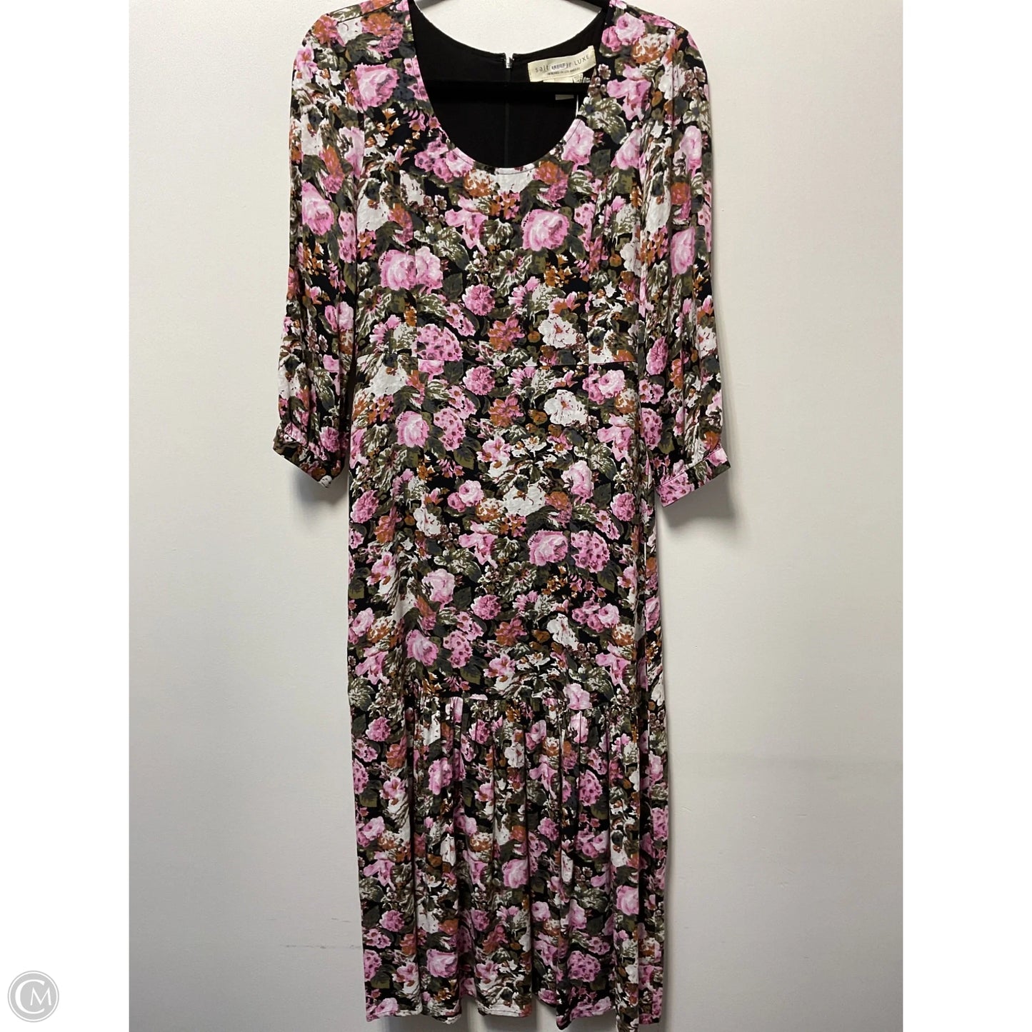 Dress Casual Maxi By Cmc In Black & Pink, Size: Xs