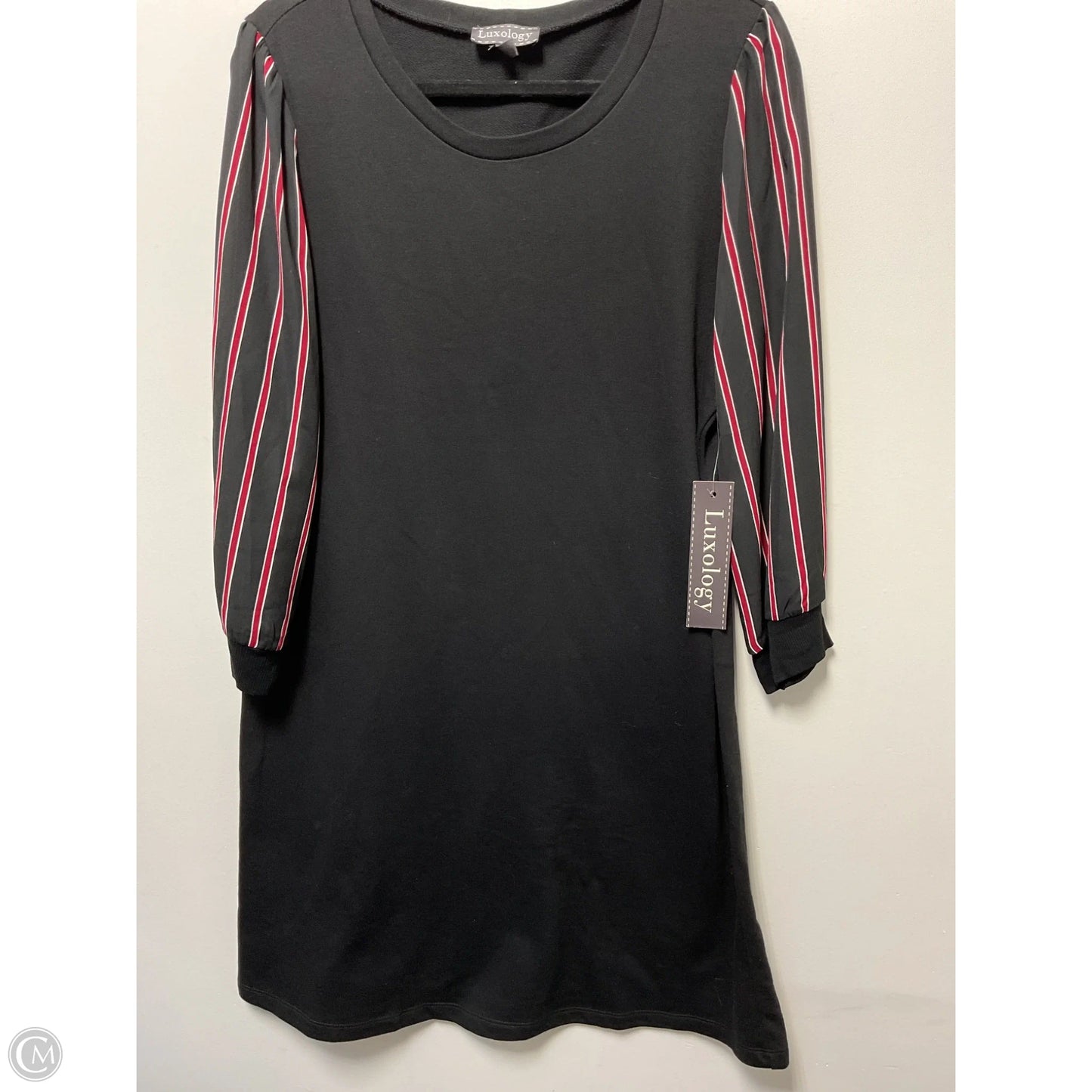 Dress Casual Midi By Luxology In Black & Red, Size: L