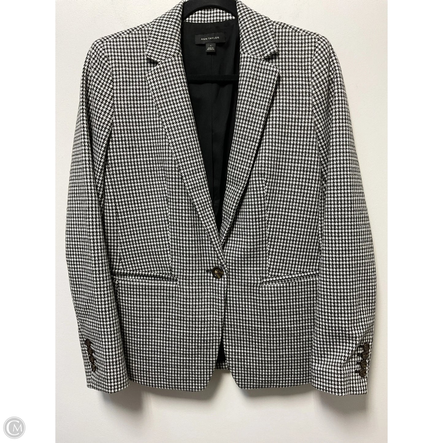 Blazer By Ann Taylor In Black & White, Size: S