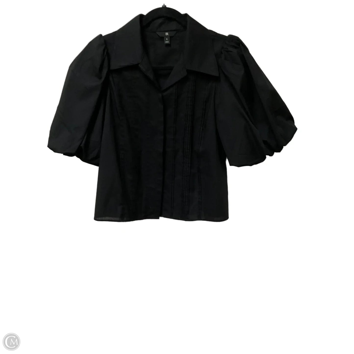 Top Short Sleeve By Banana Republic In Black, Size: S