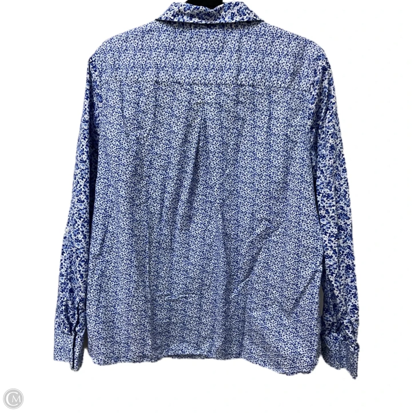Top Long Sleeve By Tommy Hilfiger In Blue & White, Size: Xl